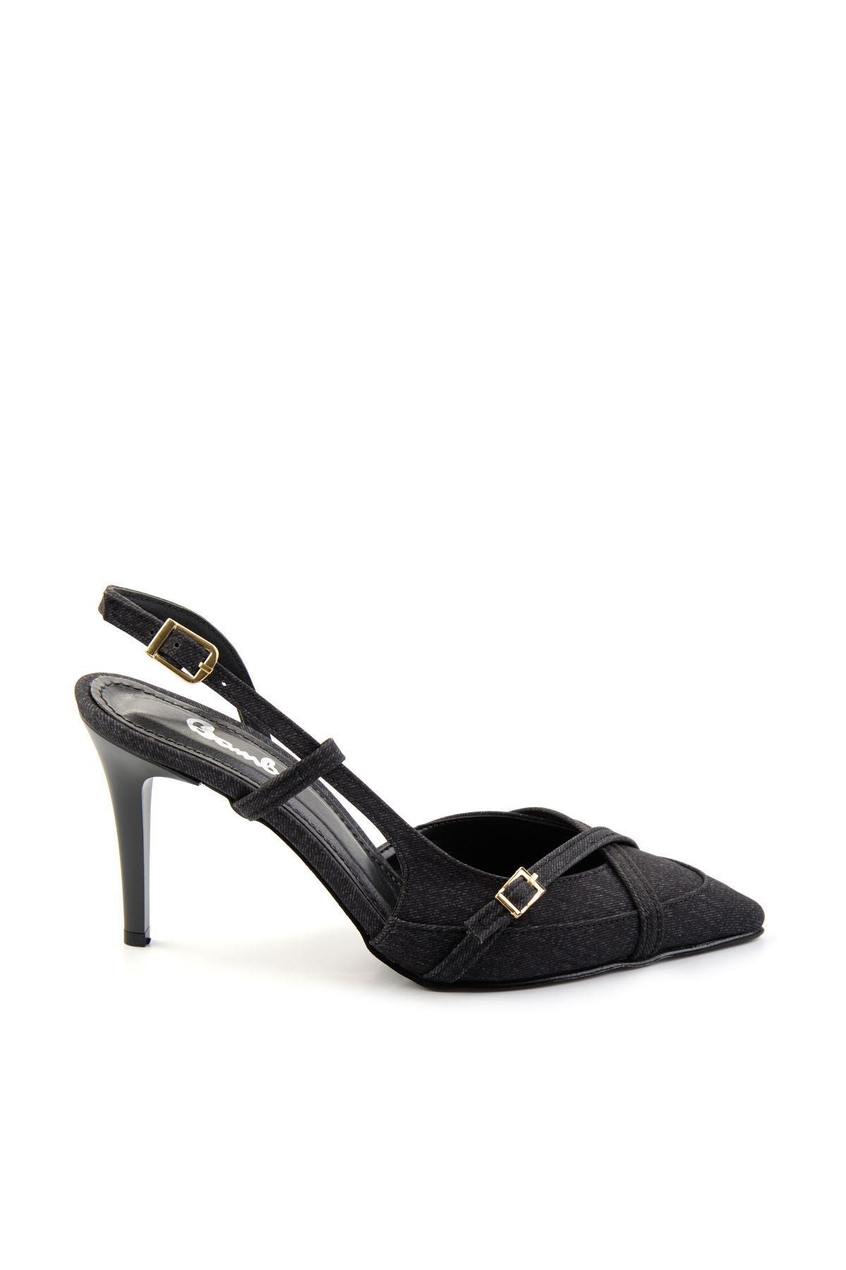 Siyah Kot  Kadın Klasik Topuklu Ayakkabı K01992152637