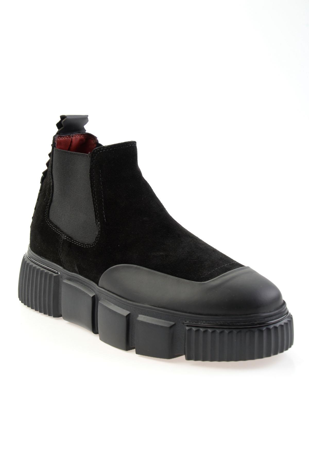 Siyah Leather Erkek Bot & Bootie E02604224602