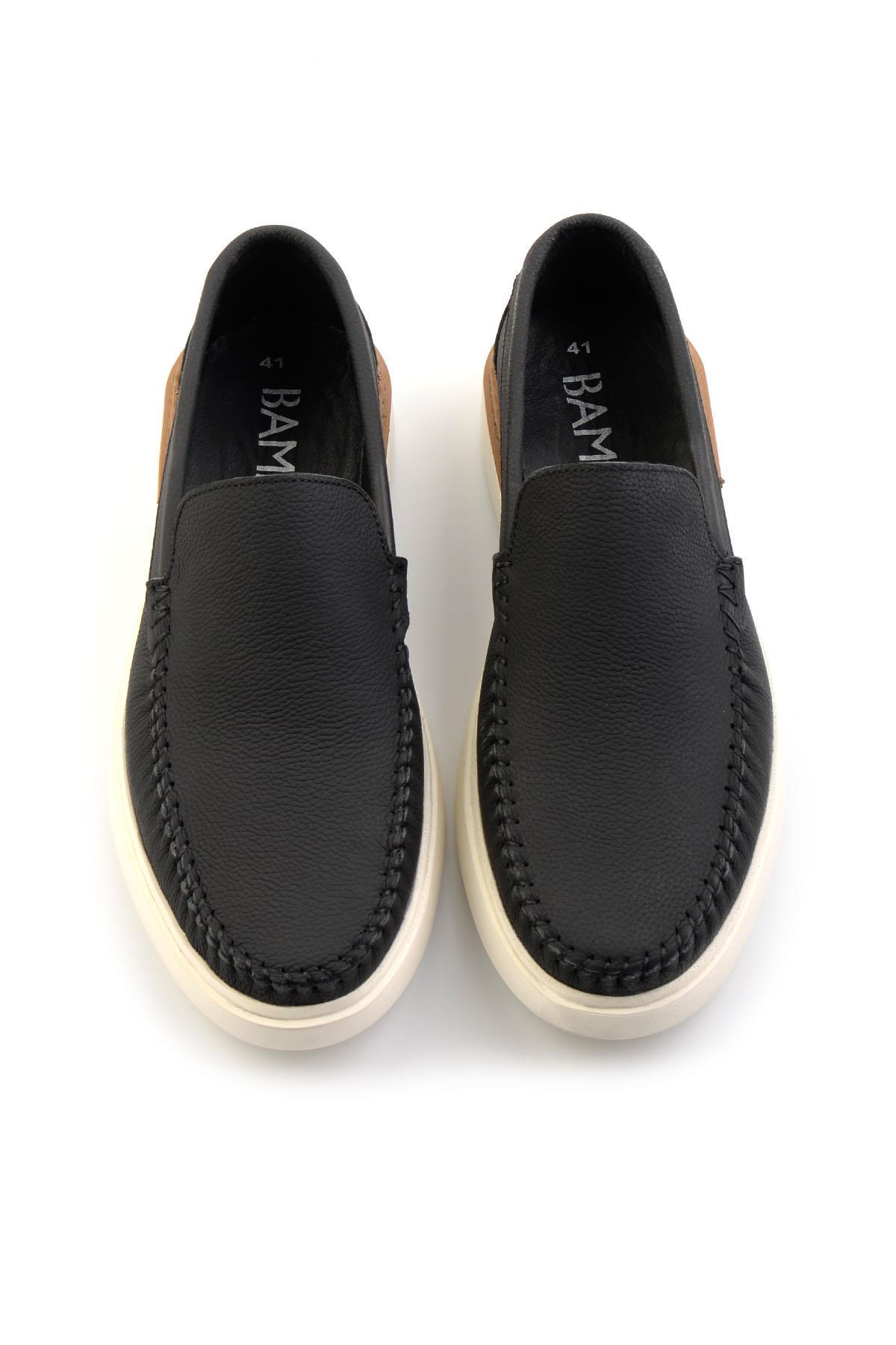 Siyah Leather Erkek Casual Ayakkabı E01863654740