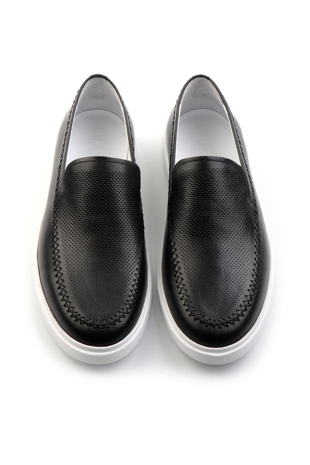 Siyah Leather Erkek Casual Ayakkabı E01083017041