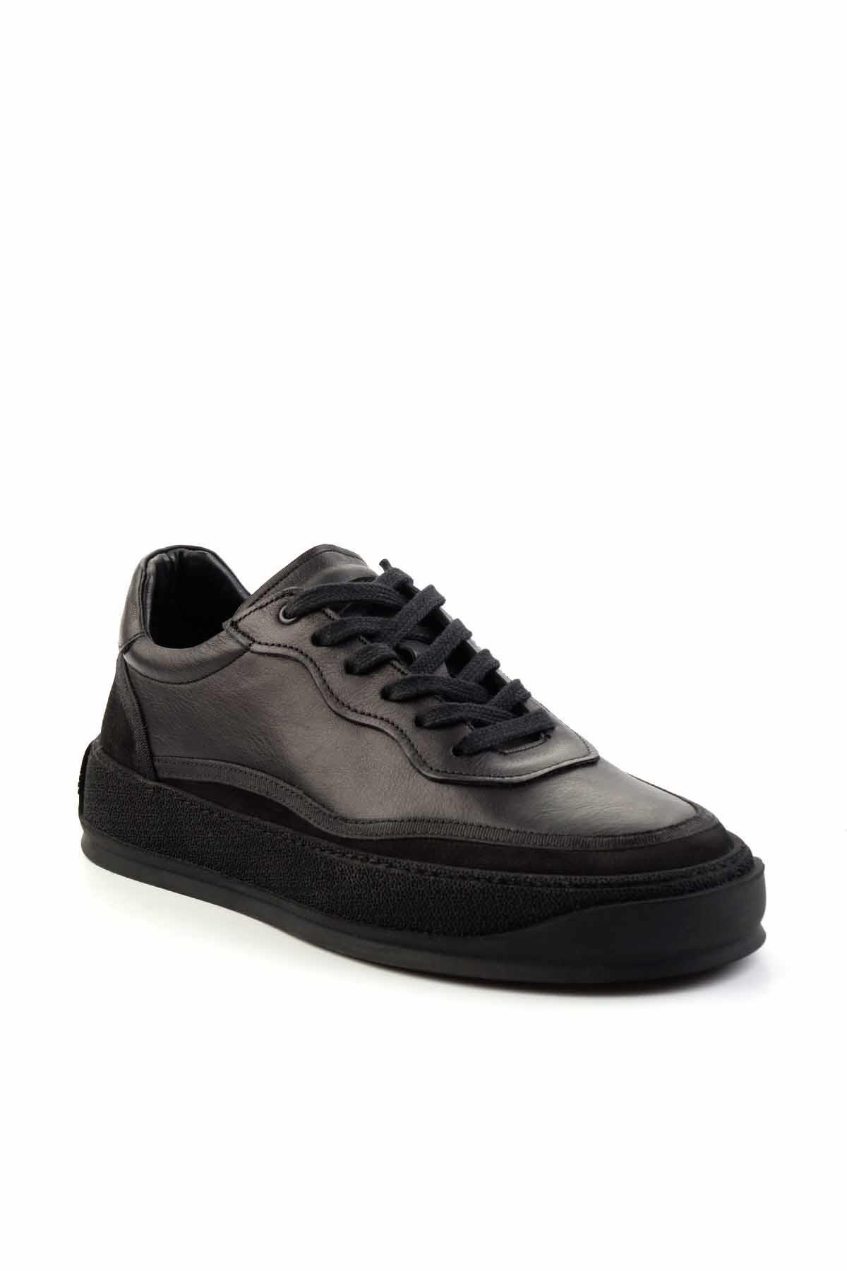 Siyah Leather Erkek Casual Ayakkabı E01396113503