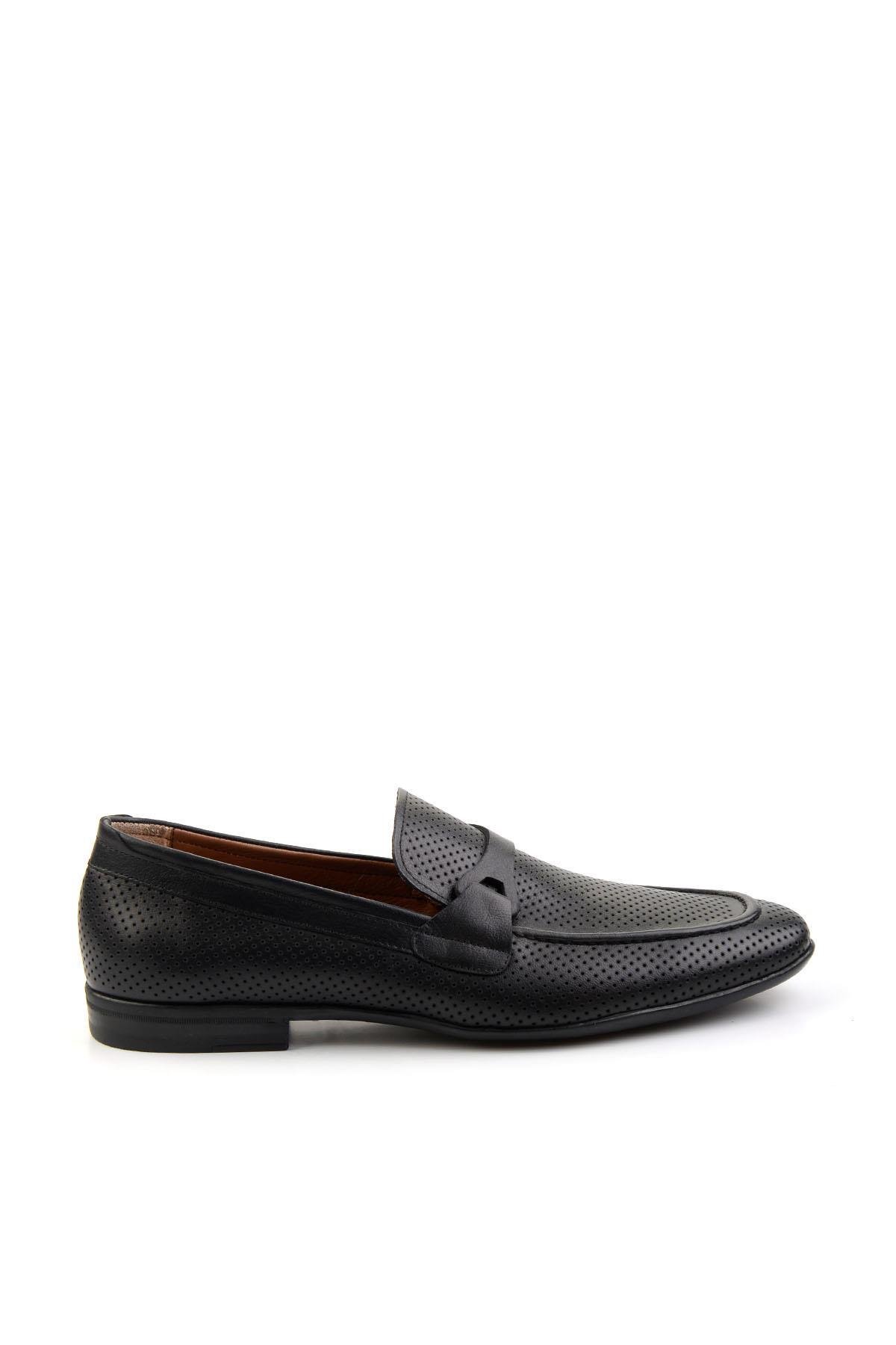 Siyah Leather Erkek Casual Ayakkabı E01758219641