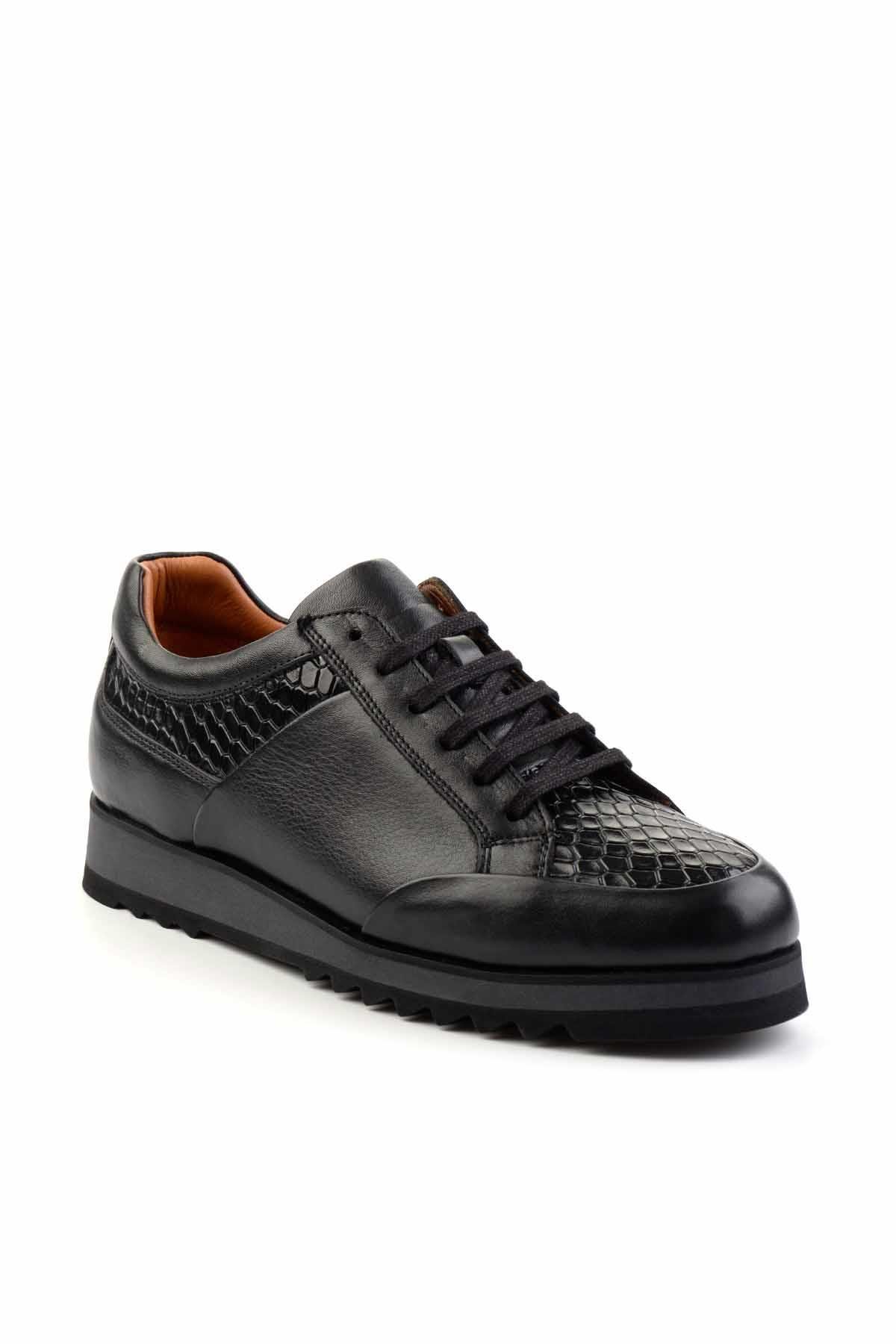 Siyah Leather Erkek Casual Ayakkabı E01036508303