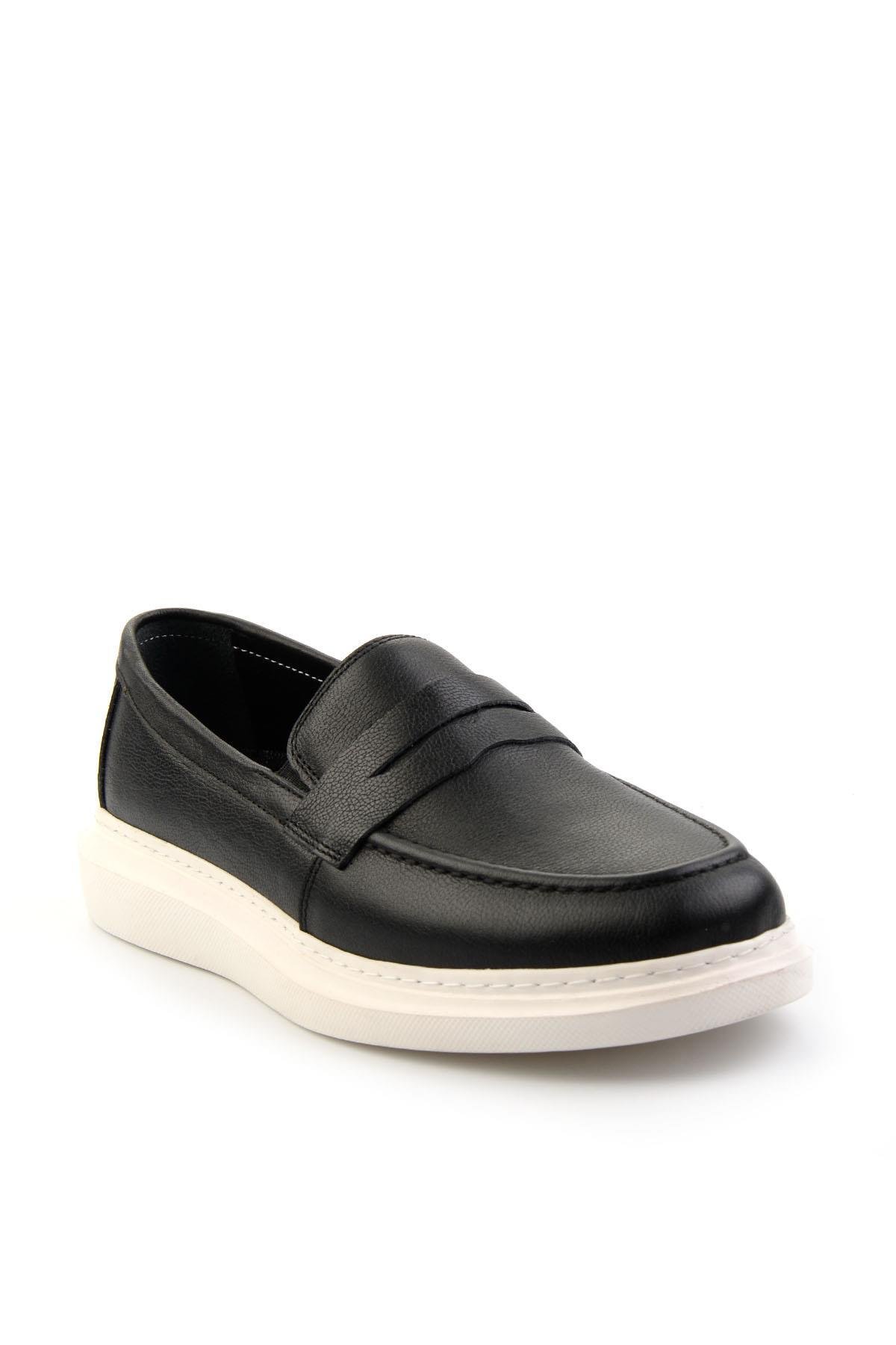 Siyah Leather Erkek Casual Ayakkabı E01081010103