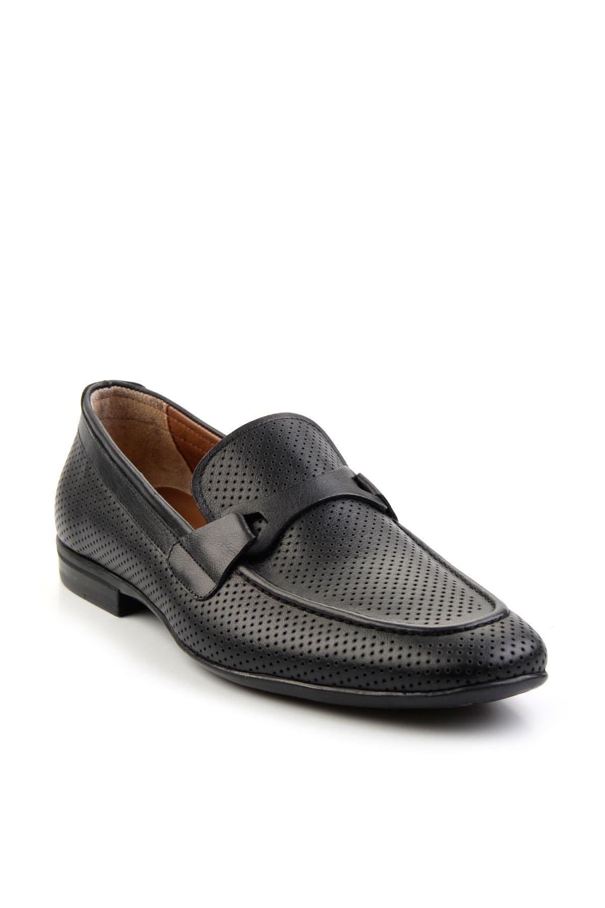 Siyah Leather Erkek Casual Ayakkabı E01758219641