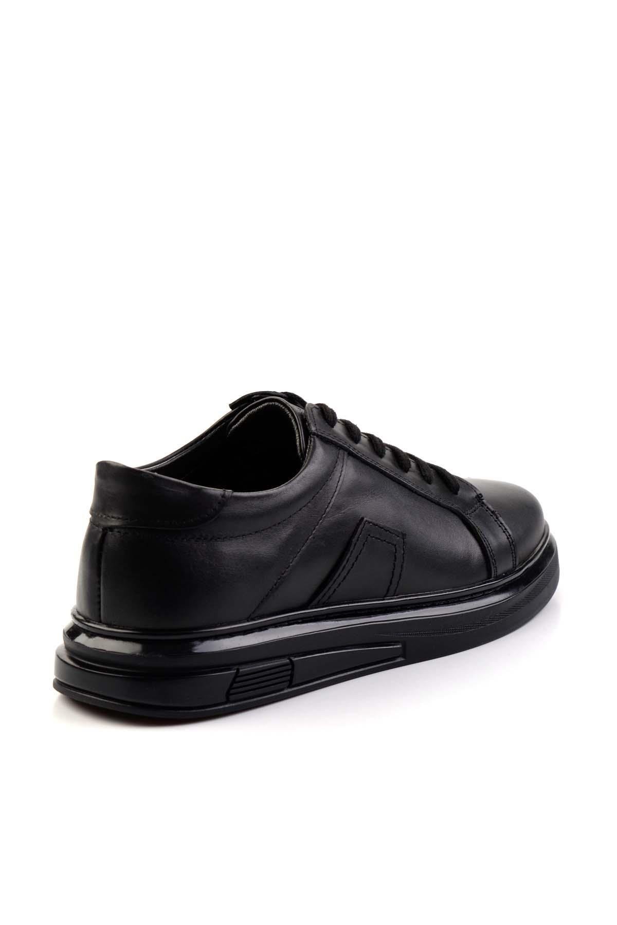 Siyah Leather Erkek Casual Ayakkabı E01439700241