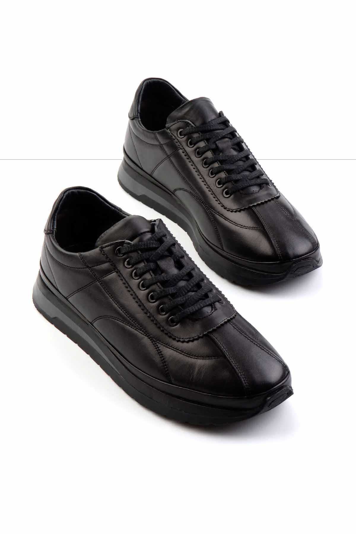 Siyah Leather Erkek Casual Ayakkabı E01199049503