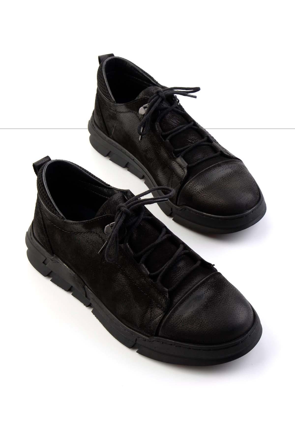 Siyah Leather Erkek Casual Ayakkabı E01900230701