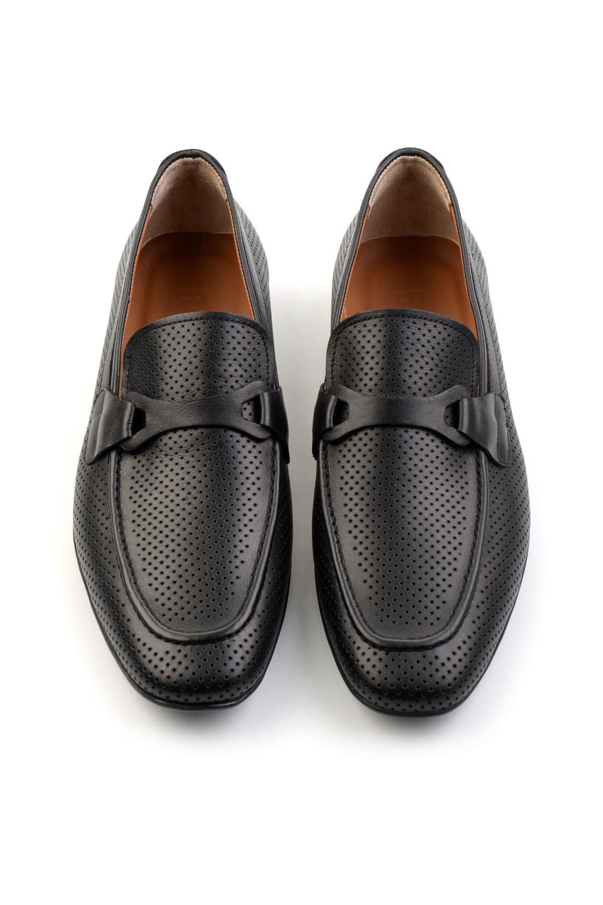Siyah Leather Erkek Casual Ayakkabı E01758219641