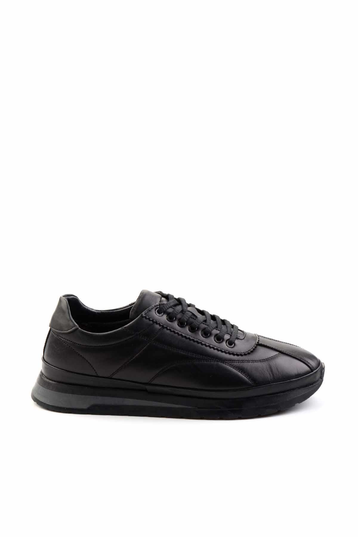 Siyah Leather Erkek Casual Ayakkabı E01199049503