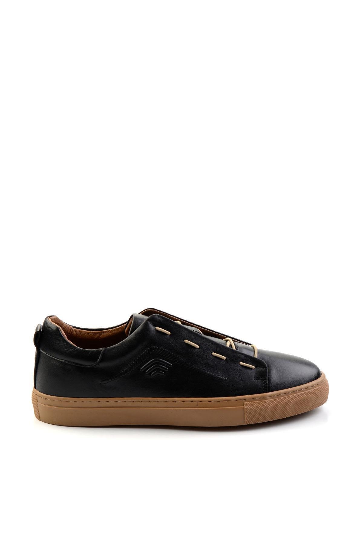 Siyah Leather Erkek Casual Ayakkabı E01535751243
