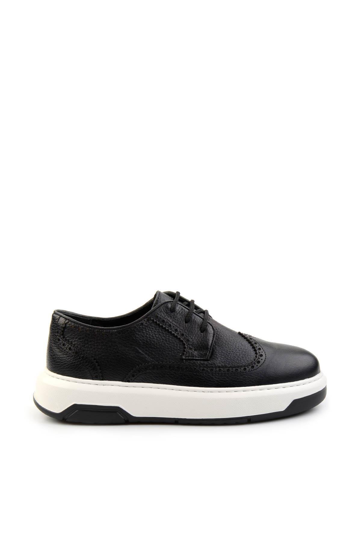 Siyah Leather Erkek Casual Ayakkabı E01034333303