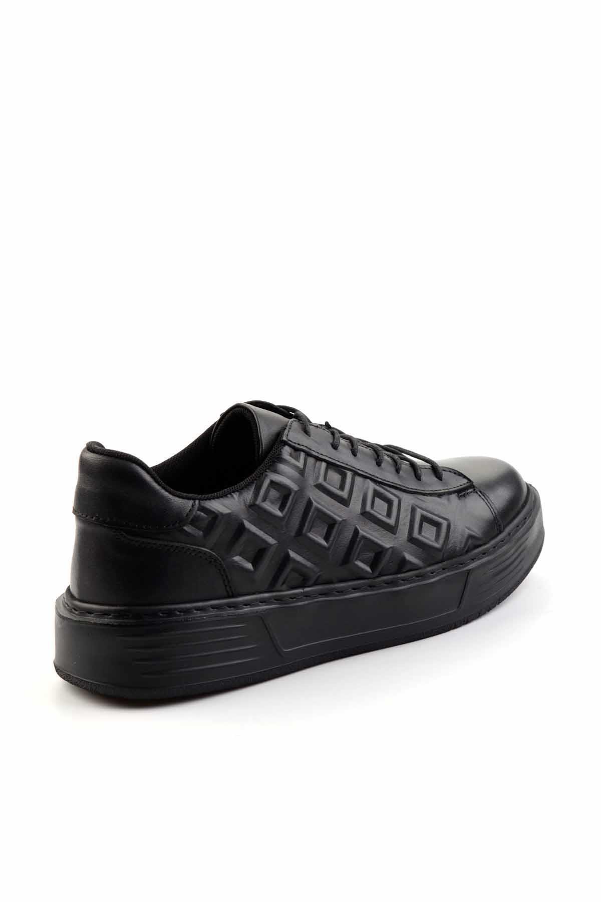 Siyah Leather Erkek Casual Ayakkabı E01556105841