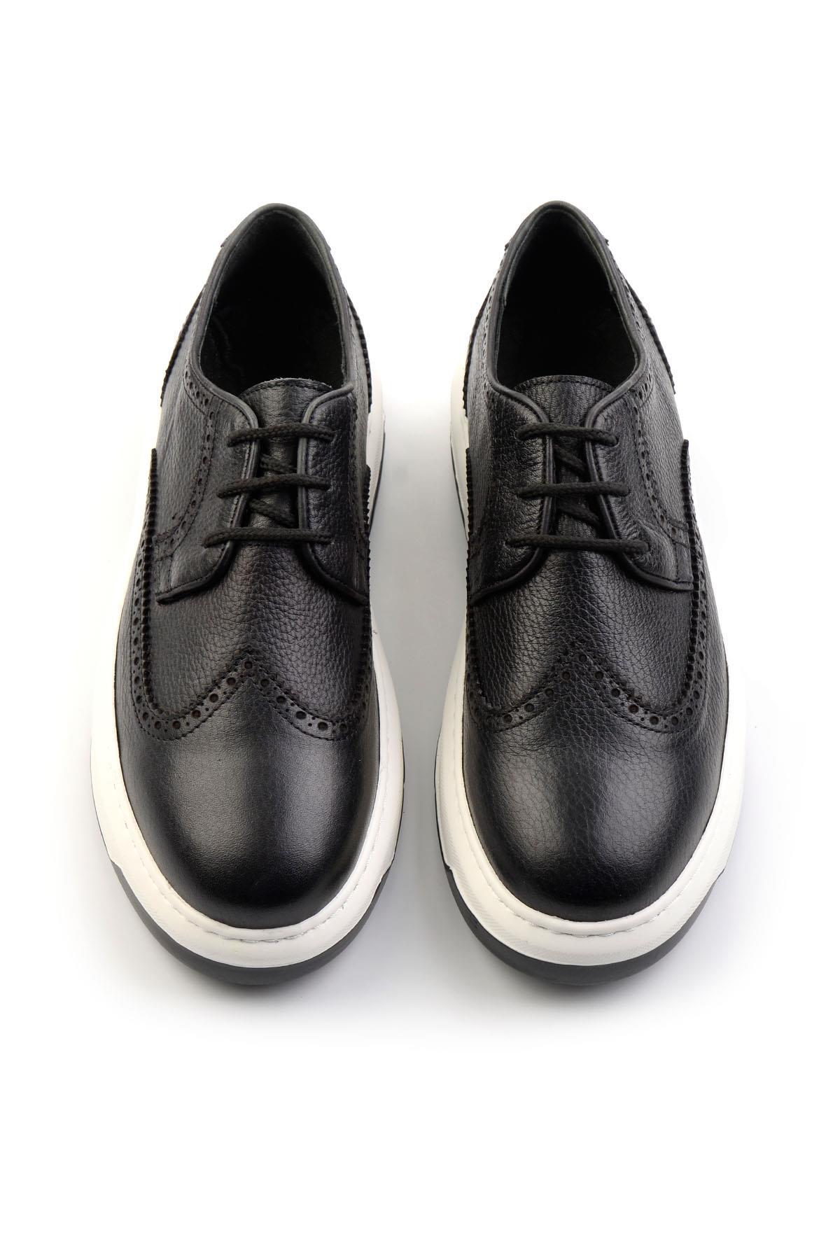 Siyah Leather Erkek Casual Ayakkabı E01034333303