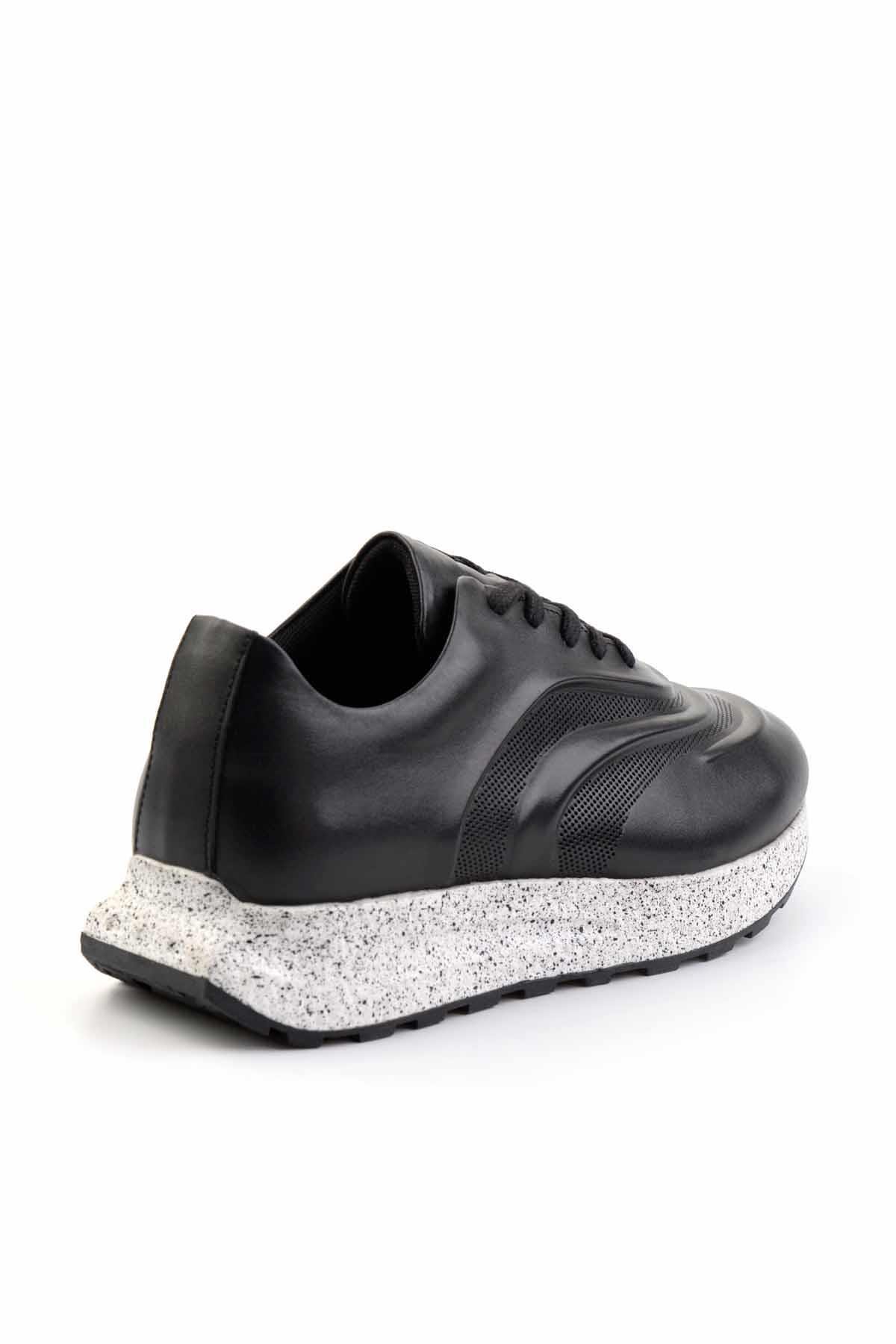 Siyah Leather Erkek Casual Ayakkabı E01556193043