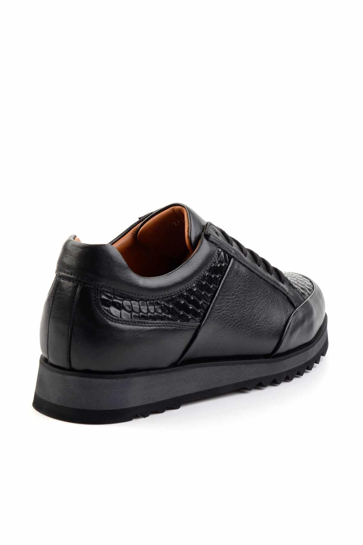 Siyah Leather Erkek Casual Ayakkabı E01036508303