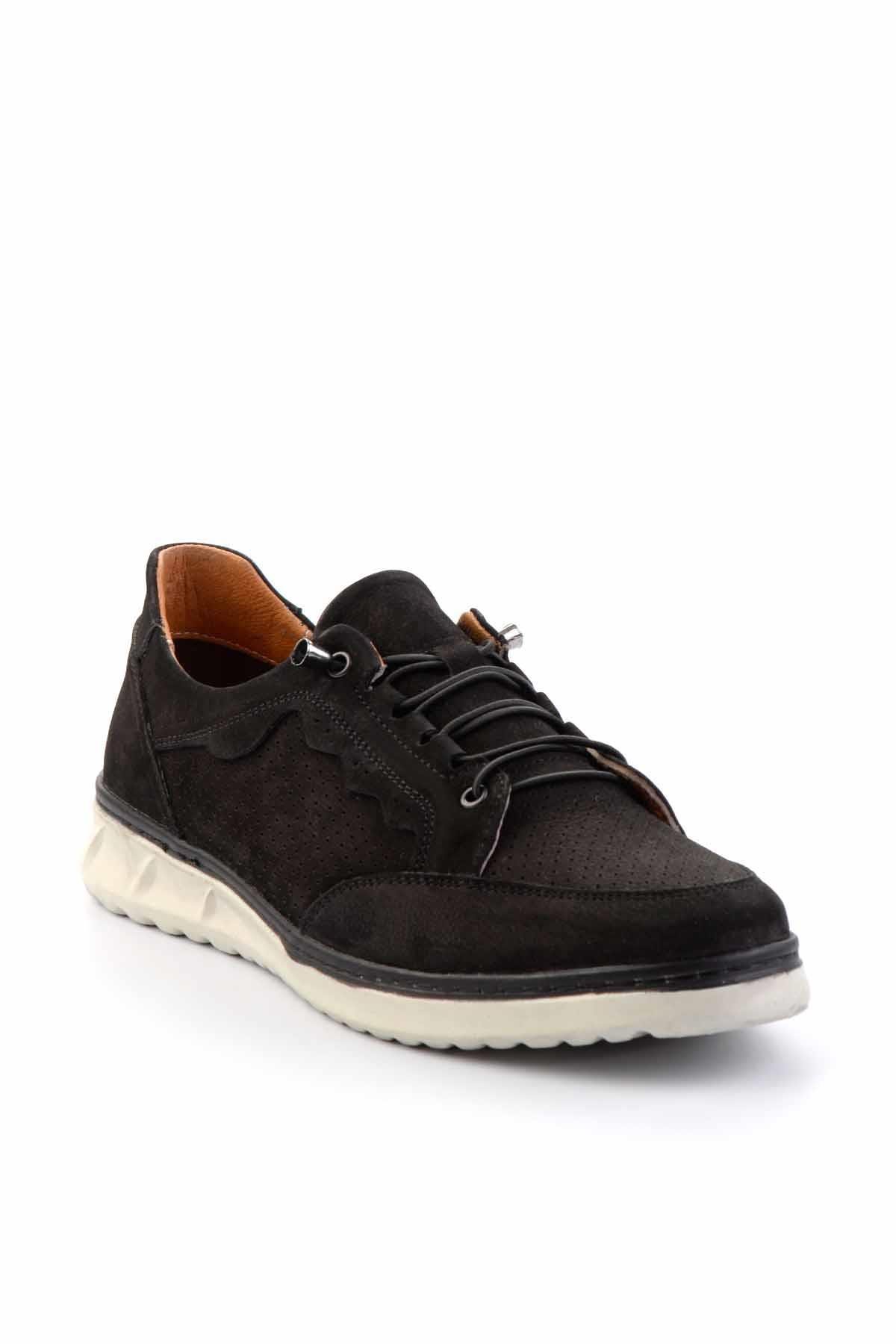 Siyah Leather Erkek Casual Ayakkabı E01733033201