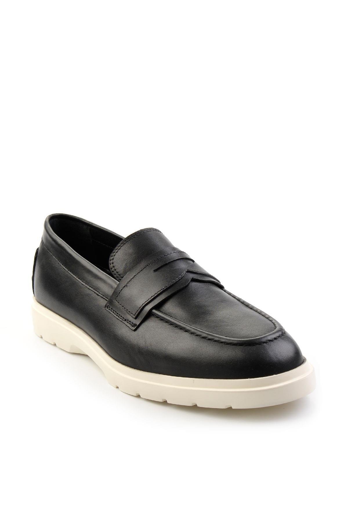 Siyah Leather Erkek Casual Ayakkabı E01087113103