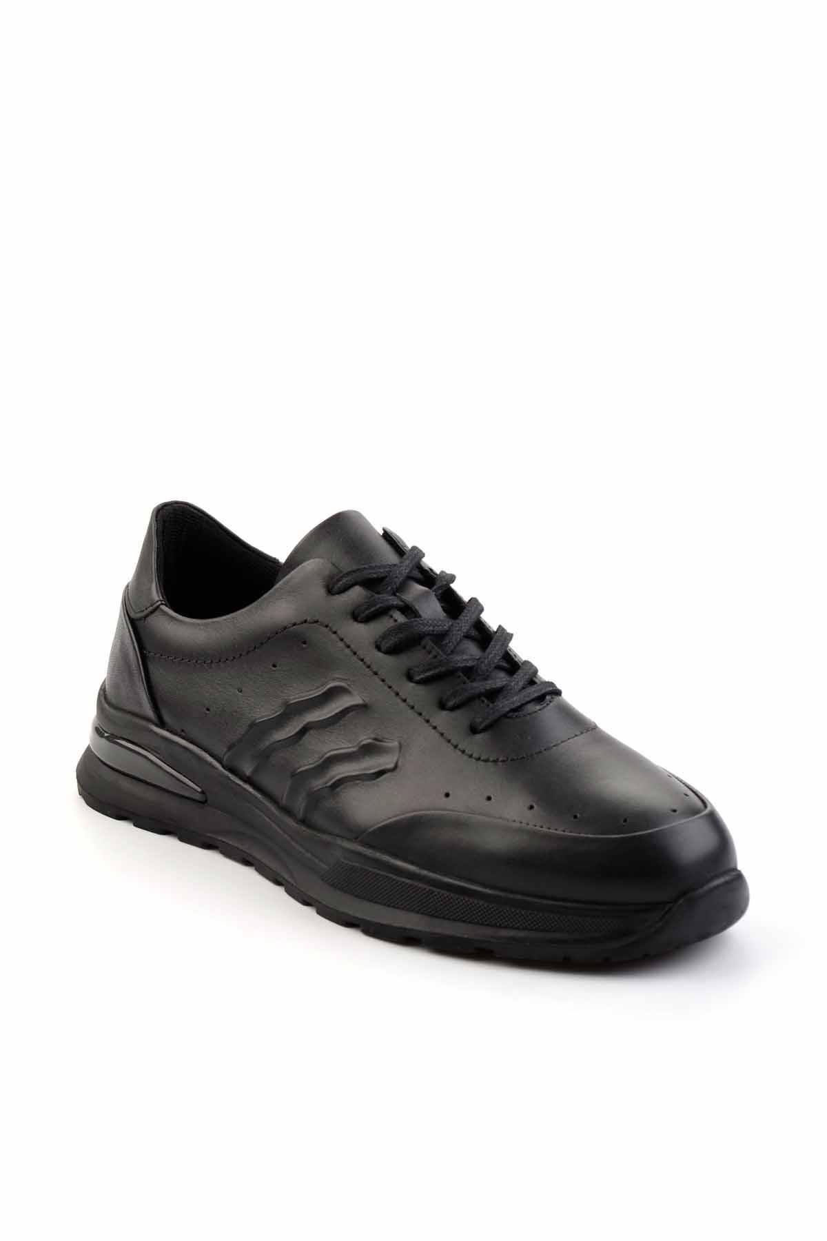 Siyah Leather Erkek Casual Ayakkabı E01556100343