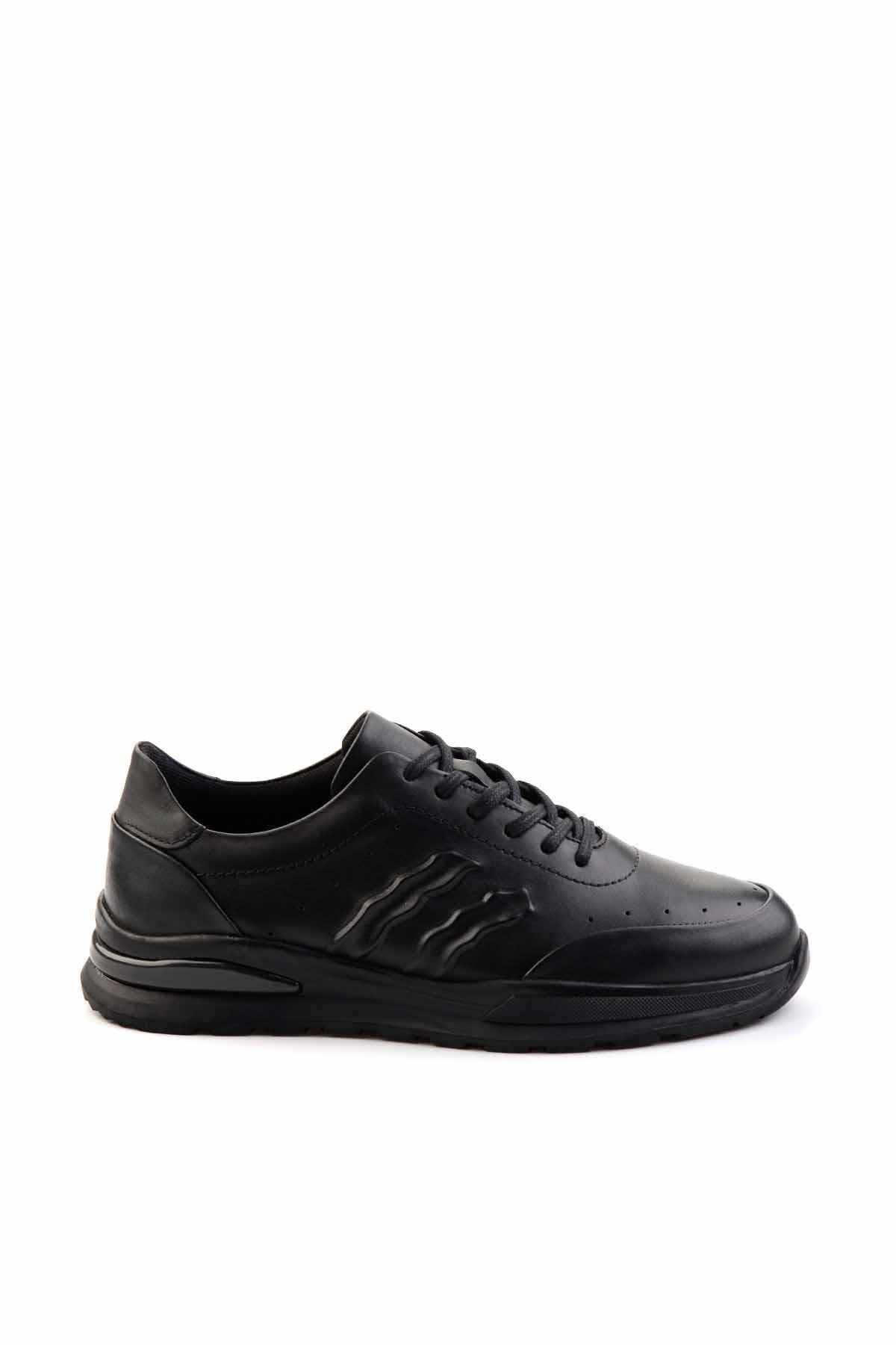 Siyah Leather Erkek Casual Ayakkabı E01556100343