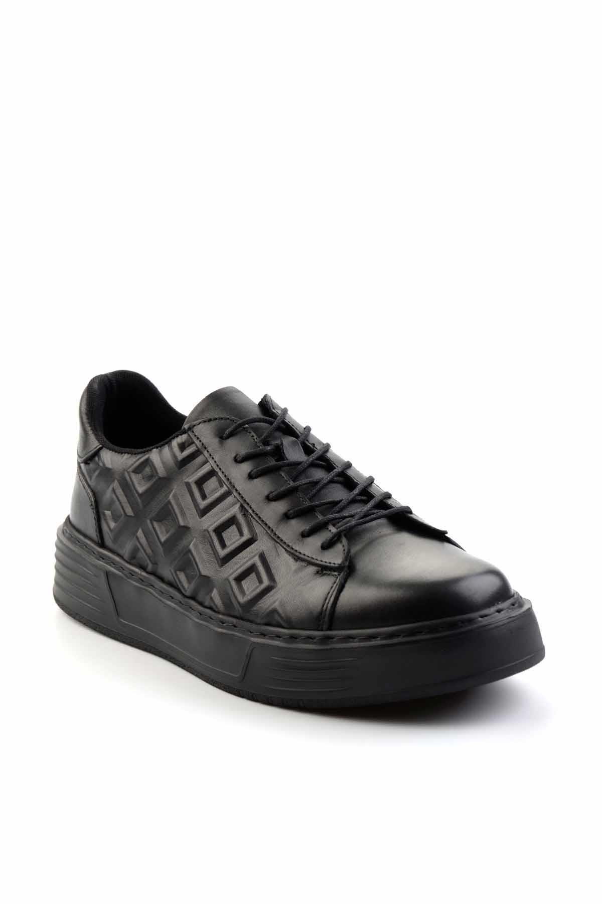 Siyah Leather Erkek Casual Ayakkabı E01556105841