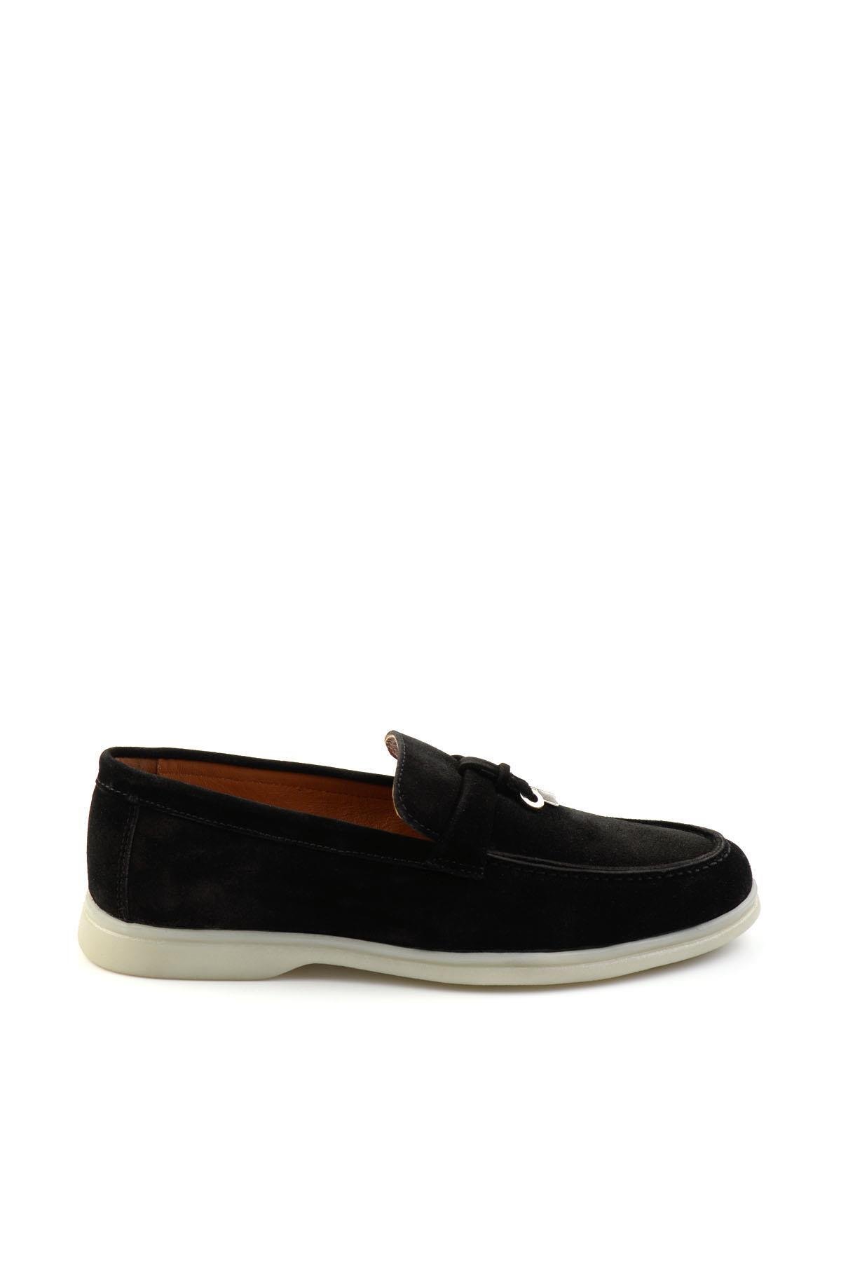 Siyah Leather Erkek Espadril E01079972602