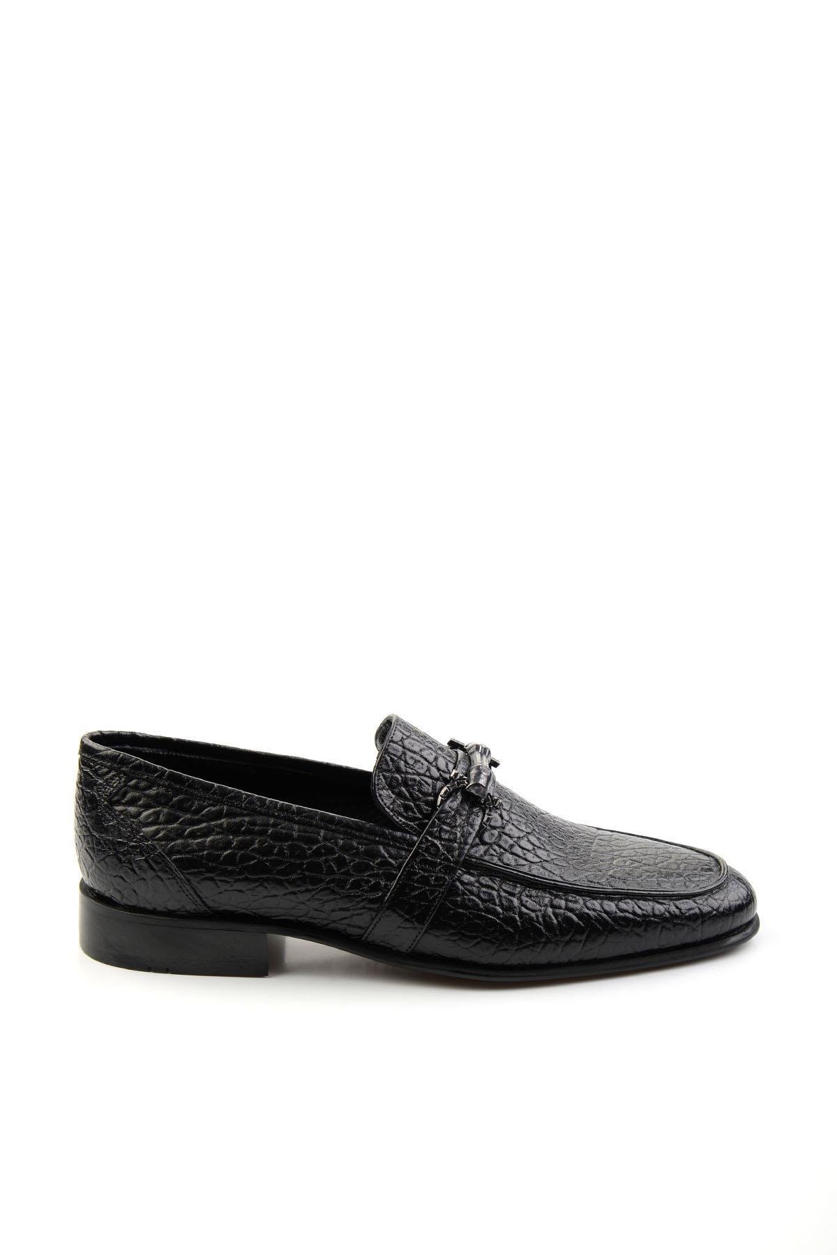 Siyah Leather Erkek Klasik Ayakkabı E01630240703