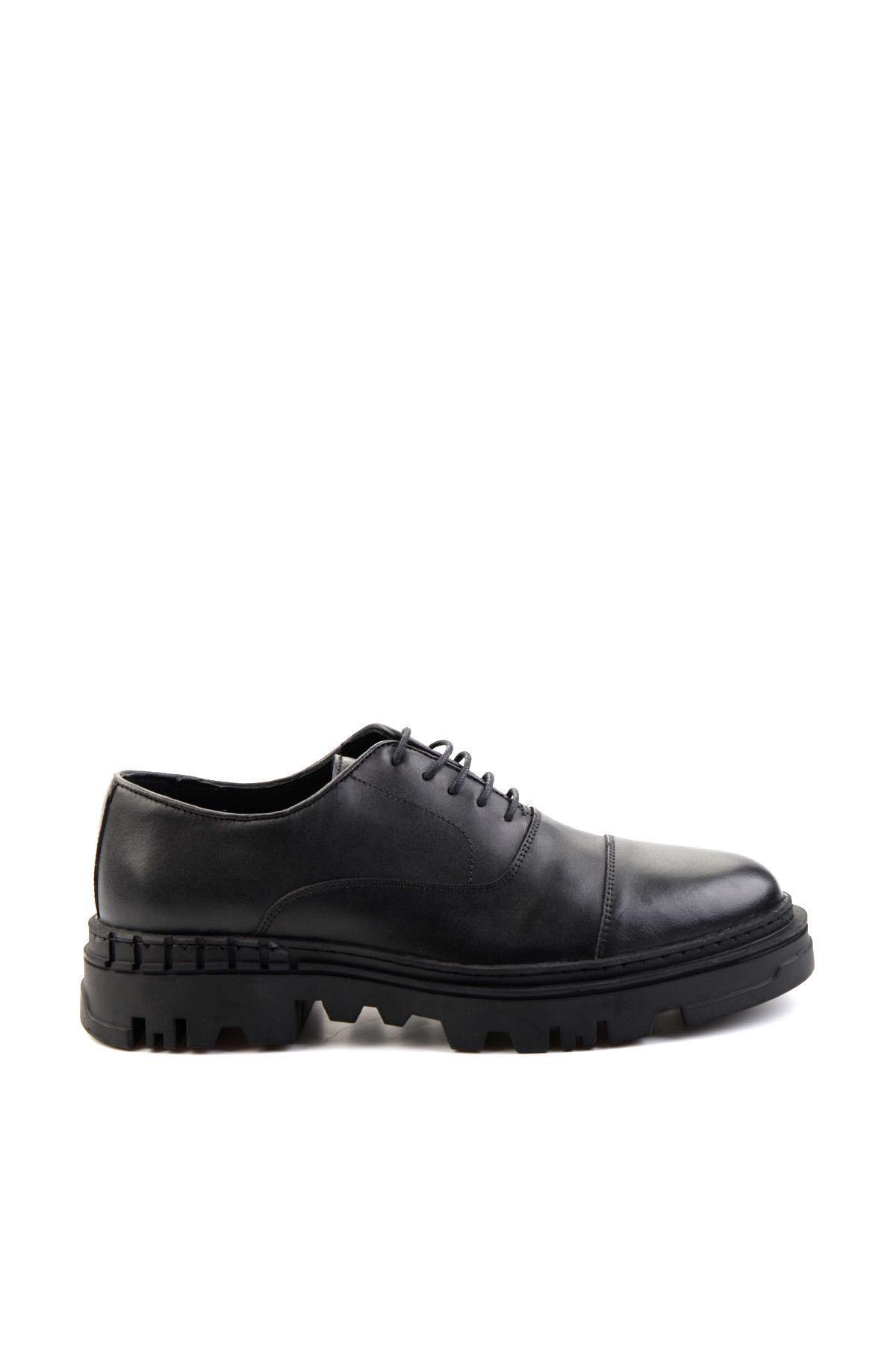 Siyah Leather Erkek Klasik Ayakkabı E01589330803