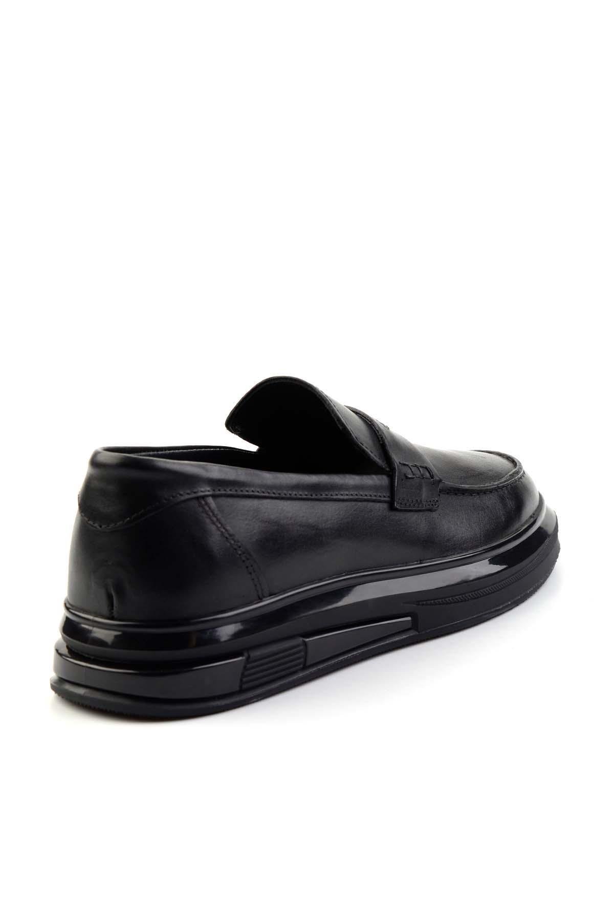 Siyah Leather Erkek Loafer Ayakkabı E01401082143