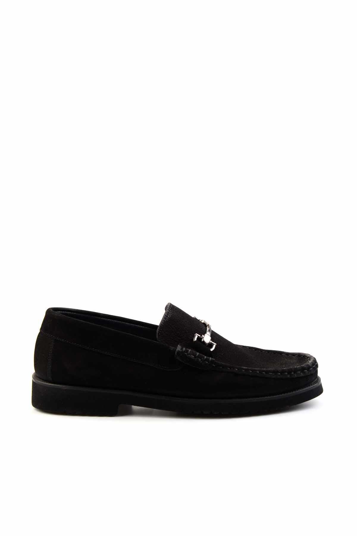 Siyah Leather Erkek Loafer Ayakkabı E01194031501