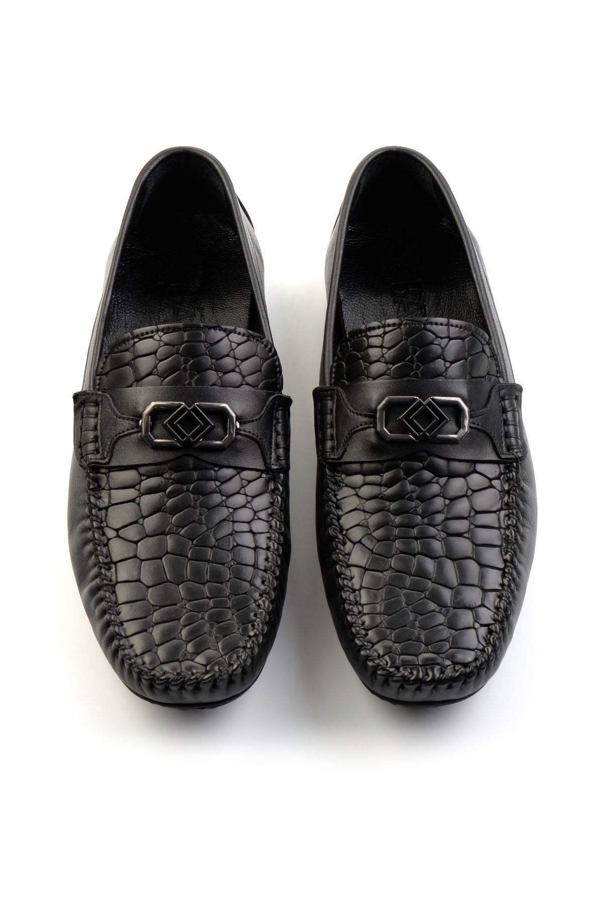 Siyah Leather Erkek Loafer Ayakkabı E01757714803