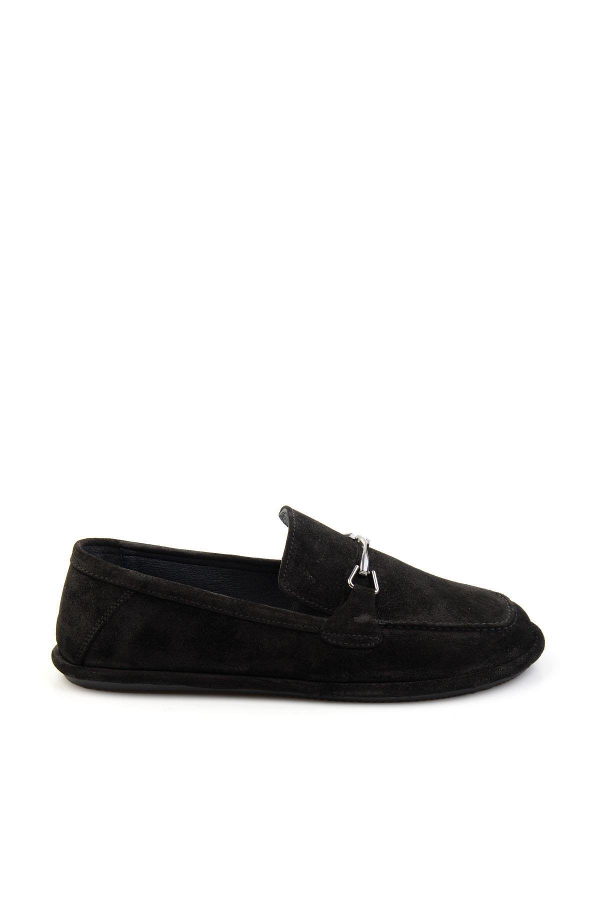 Siyah Leather Erkek Loafer Ayakkabı E01070240102
