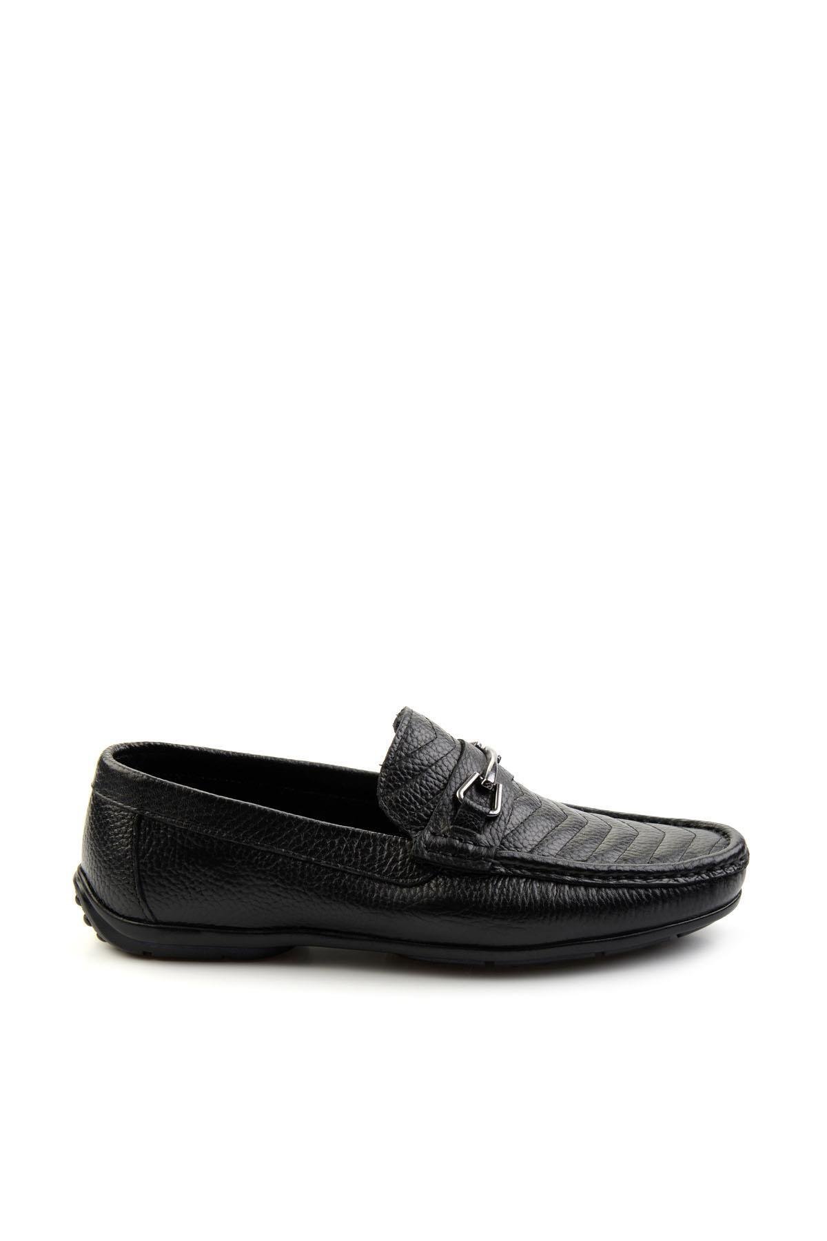 Siyah Leather Erkek Loafer Ayakkabı E01323200040