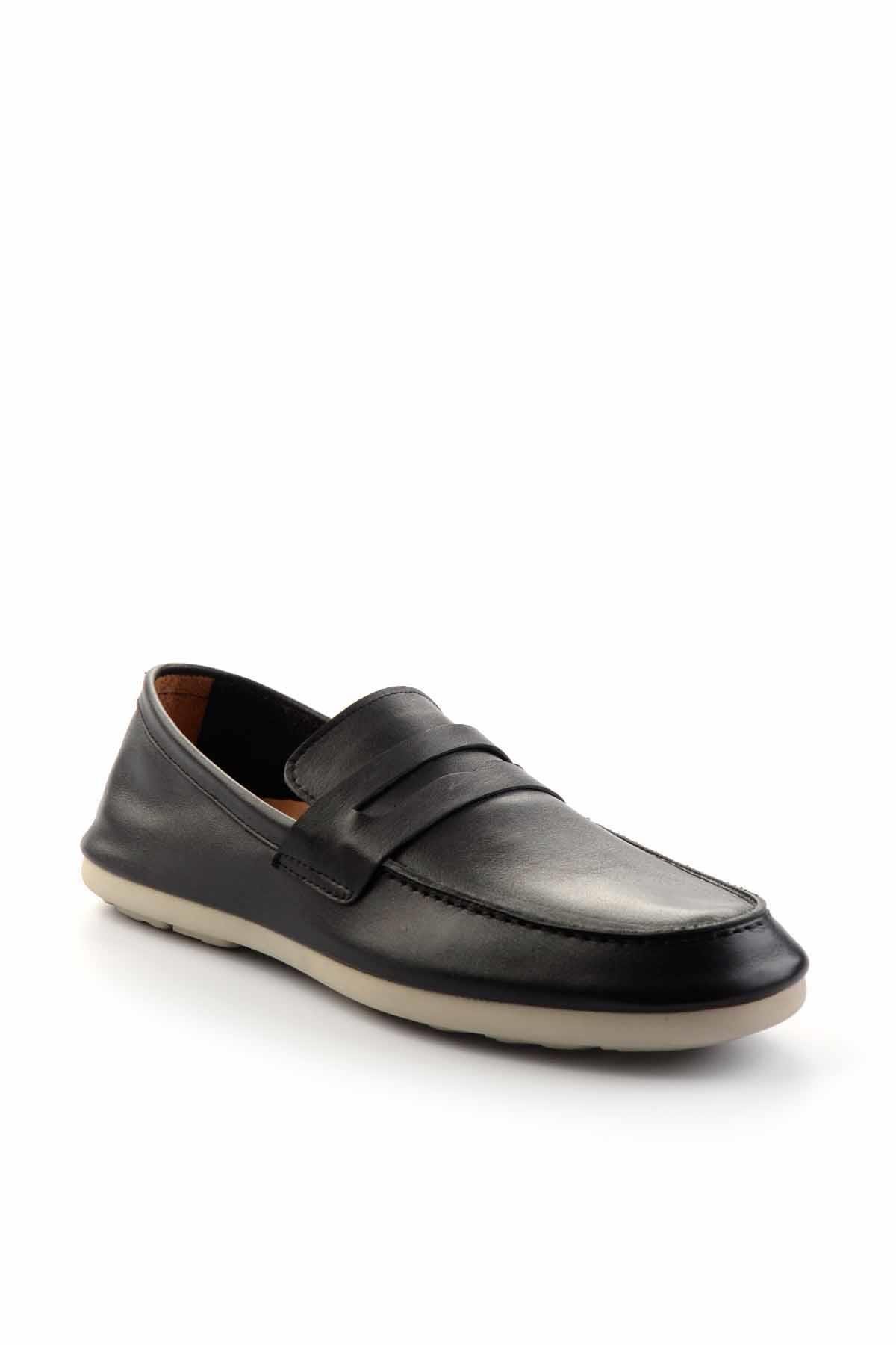 Siyah Leather Erkek Loafer Ayakkabı E01304406643