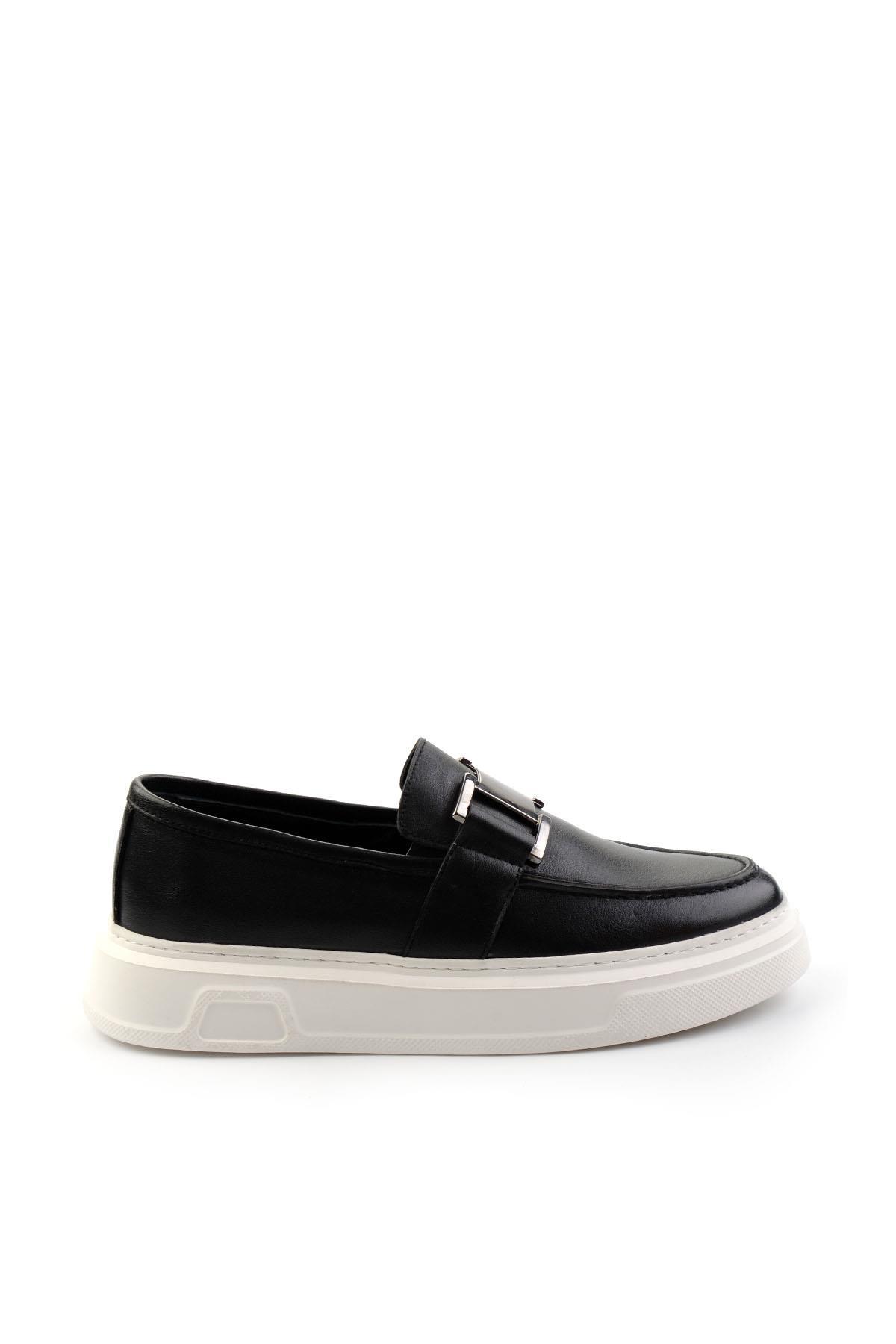 Siyah Leather Erkek Loafer Ayakkabı E01080208803