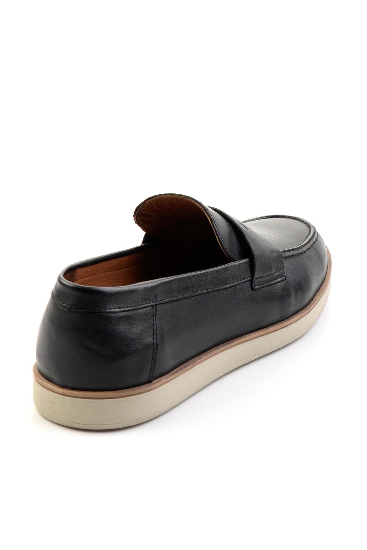 Siyah Leather Erkek Loafer Ayakkabı E01054171341