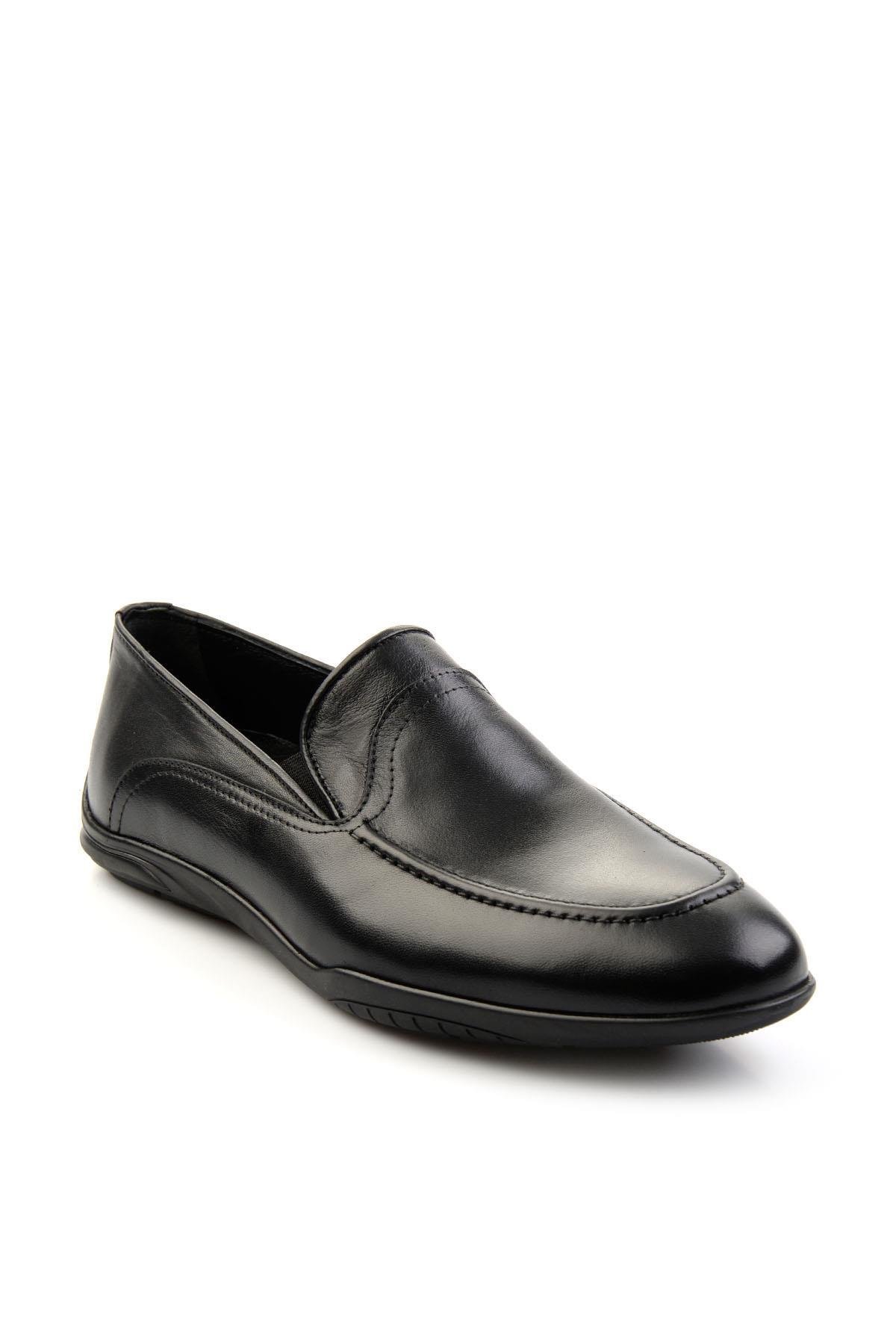 Siyah Leather Erkek Loafer Ayakkabı E01011022203