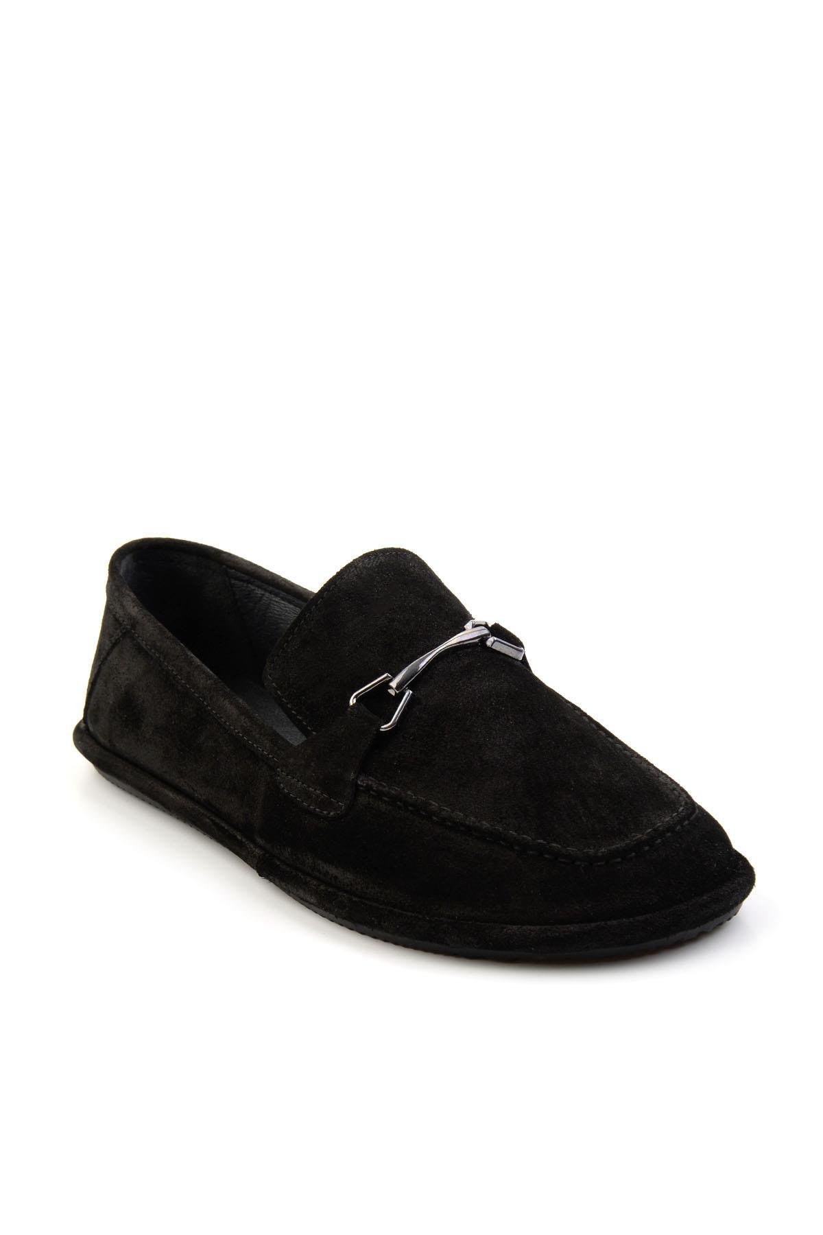 Siyah Leather Erkek Loafer Ayakkabı E01070240102