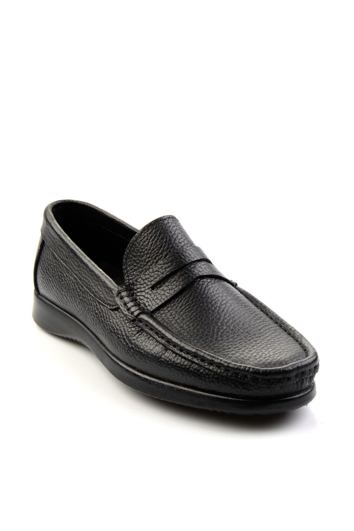 Siyah Leather Erkek Loafer Ayakkabı E01323202040