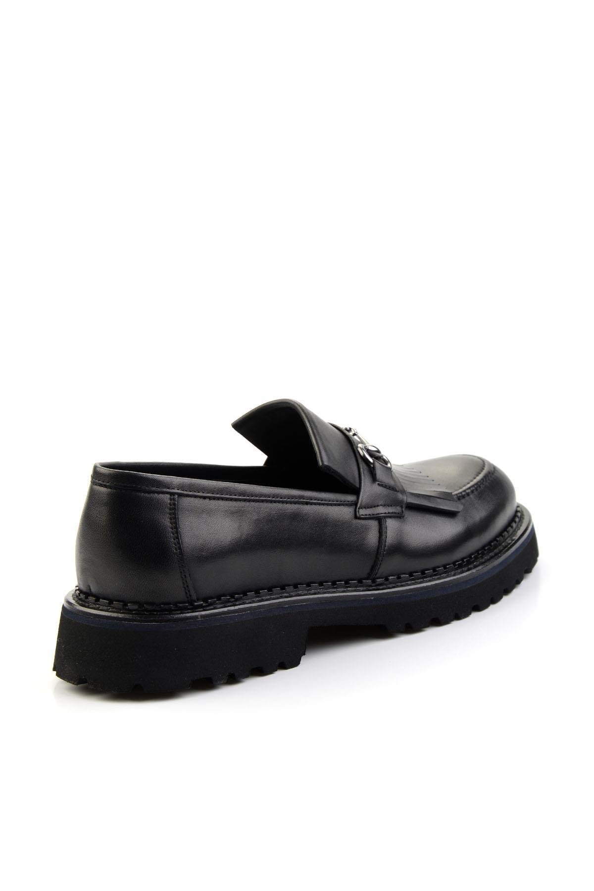 Siyah Leather Erkek Loafer Ayakkabı E01755132341