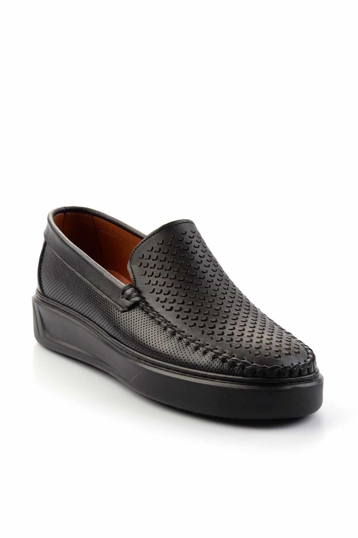 Siyah Leather Erkek Loafer Ayakkabı E01378004703