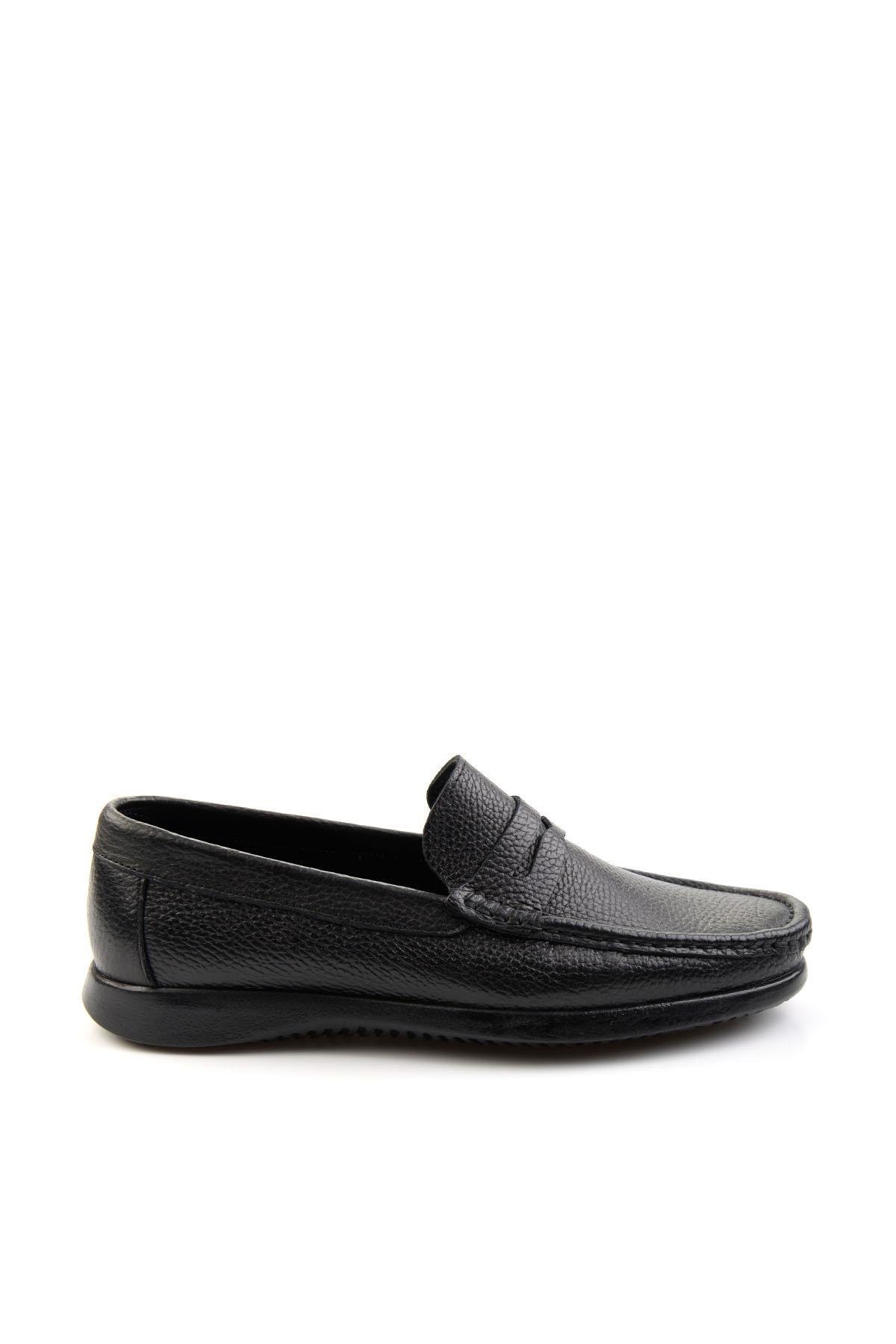 Siyah Leather Erkek Loafer Ayakkabı E01323202040