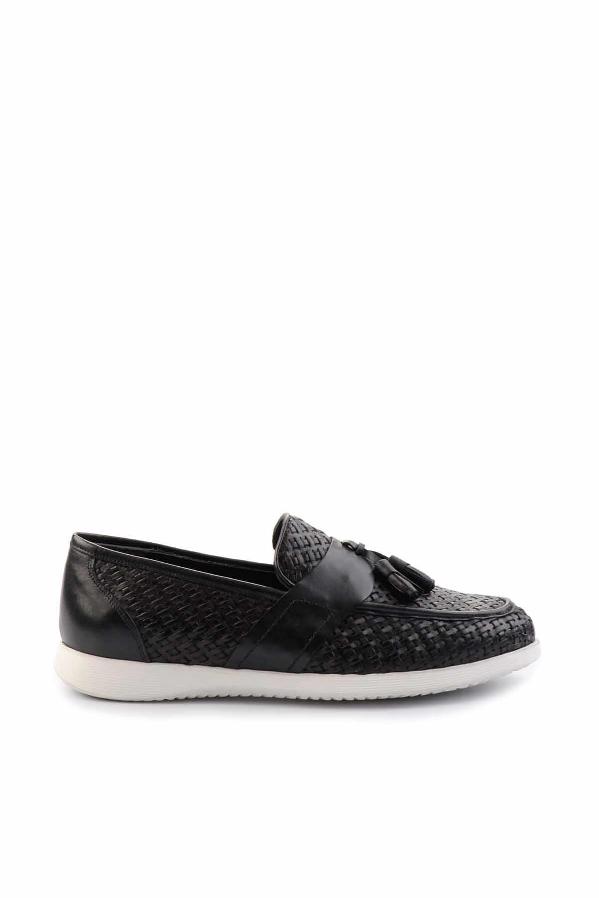 Siyah Leather Erkek Loafer Ayakkabı E01798105216