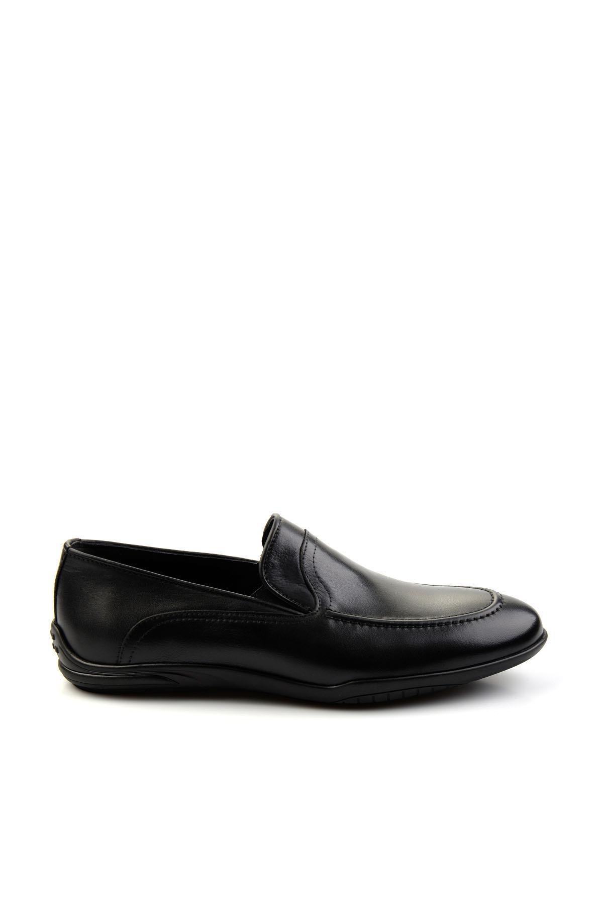 Siyah Leather Erkek Loafer Ayakkabı E01011022203
