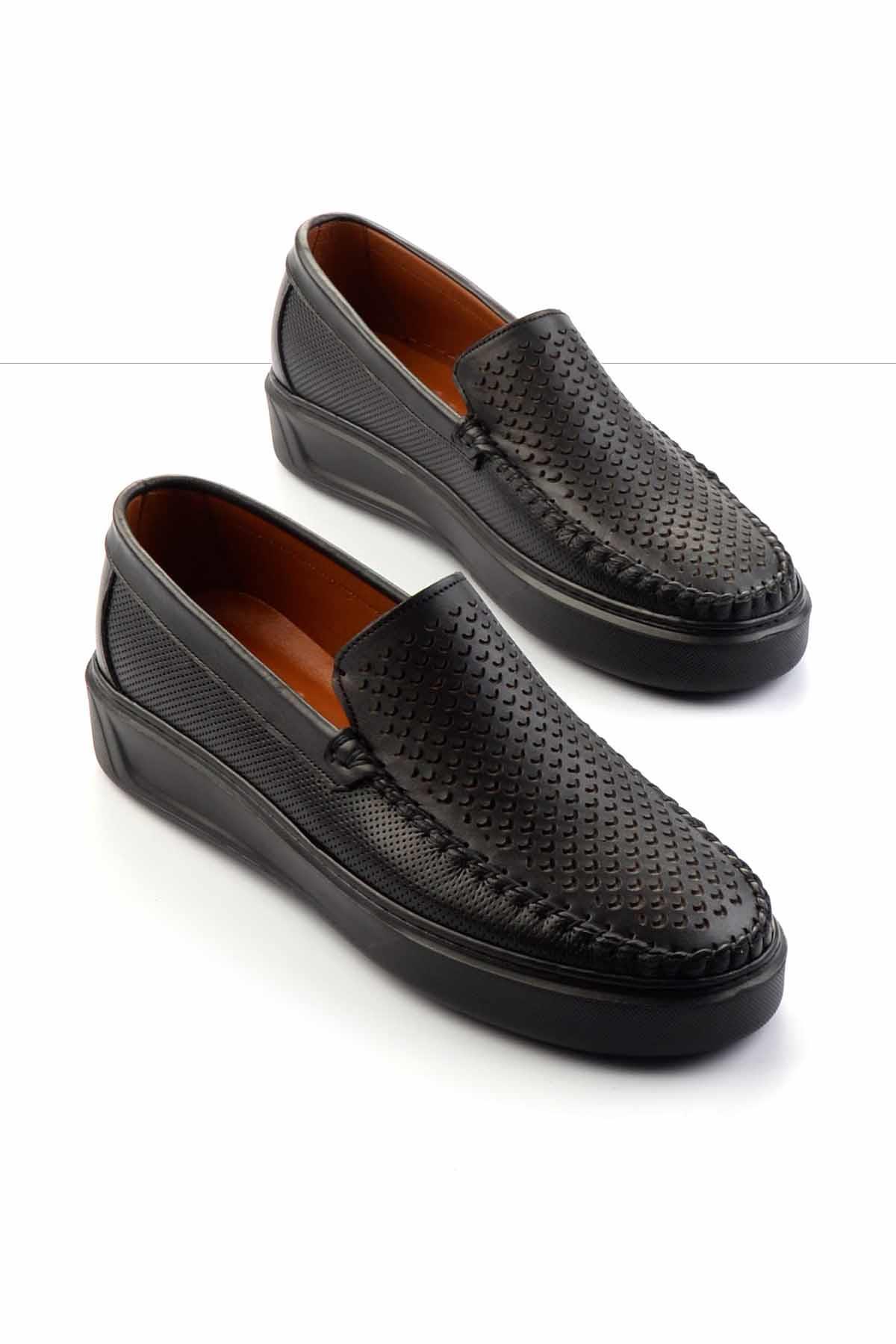 Siyah Leather Erkek Loafer Ayakkabı E01378004703