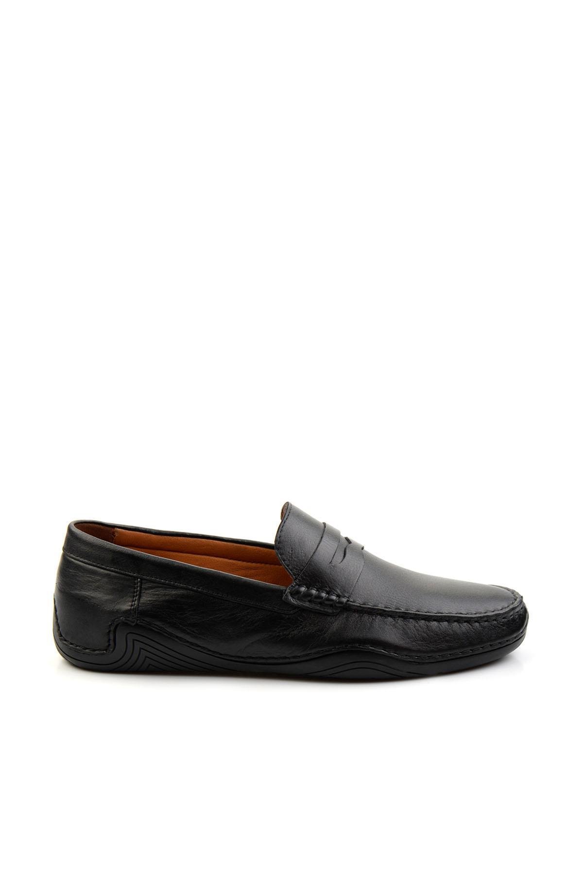 Siyah Leather Erkek Loafer Ayakkabı E01547008143