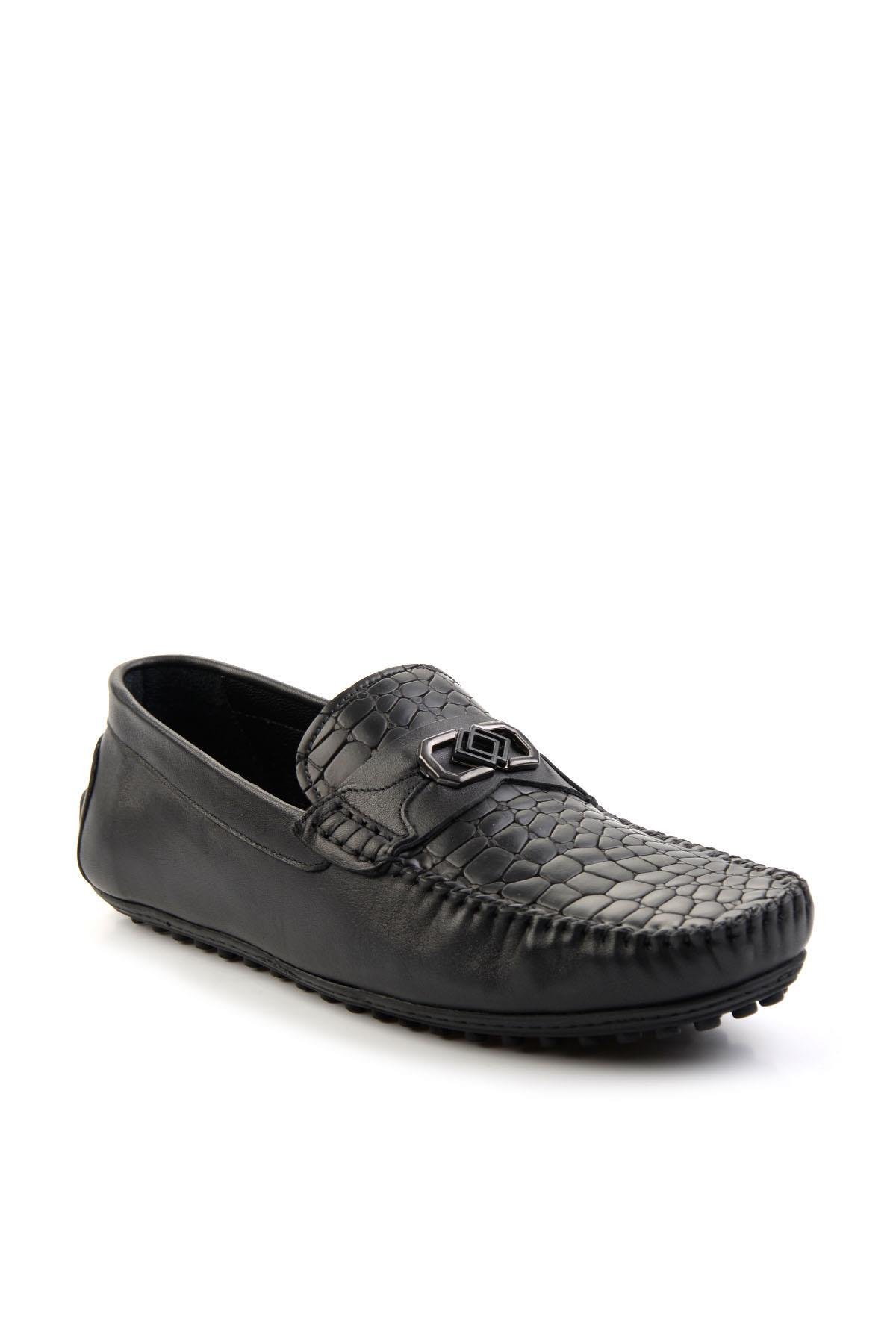 Siyah Leather Erkek Loafer Ayakkabı E01757714803