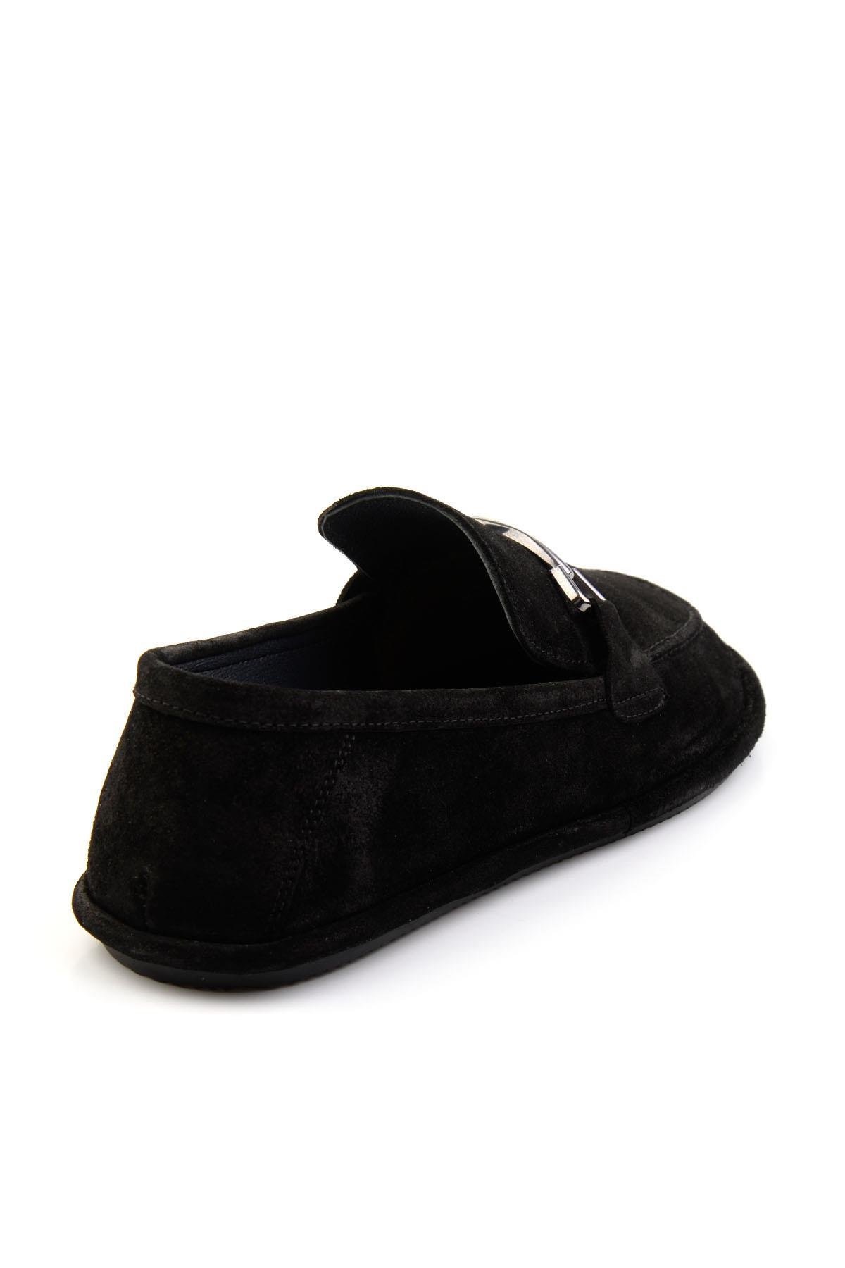 Siyah Leather Erkek Loafer Ayakkabı E01070240102