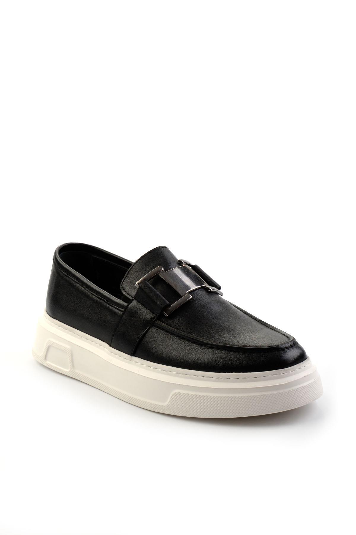 Siyah Leather Erkek Loafer Ayakkabı E01080208803