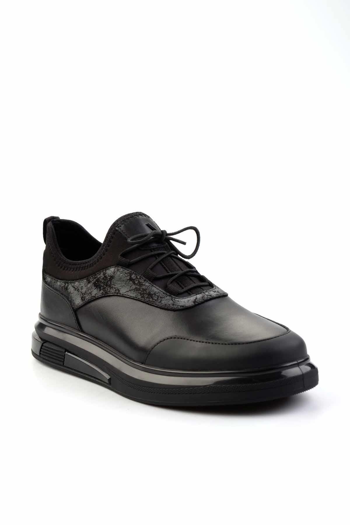 Siyah Leather Erkek Sneaker E01011013003
